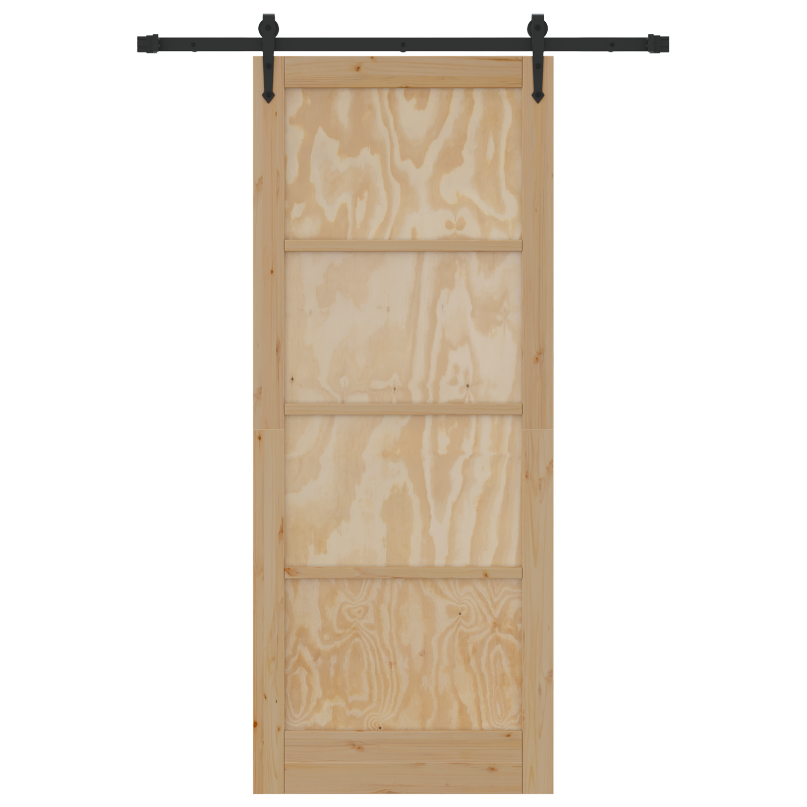 Sliding Door with Hardware Set 'ORKDAL'Solid Wood Pine - Image 4