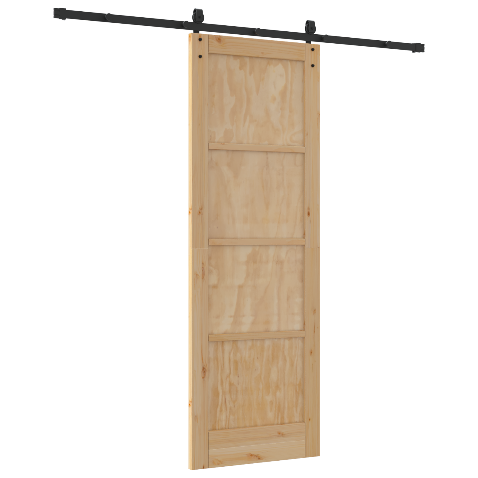 Sliding Door with Hardware Set 'ORKDAL'Solid Wood Pine - Image 6