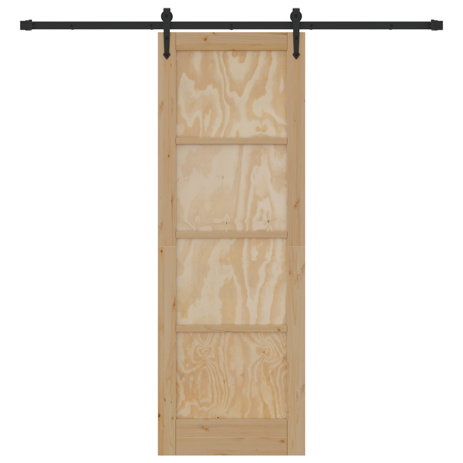 Sliding Door with Hardware Set 'ORKDAL'Solid Wood Pine - Image 4