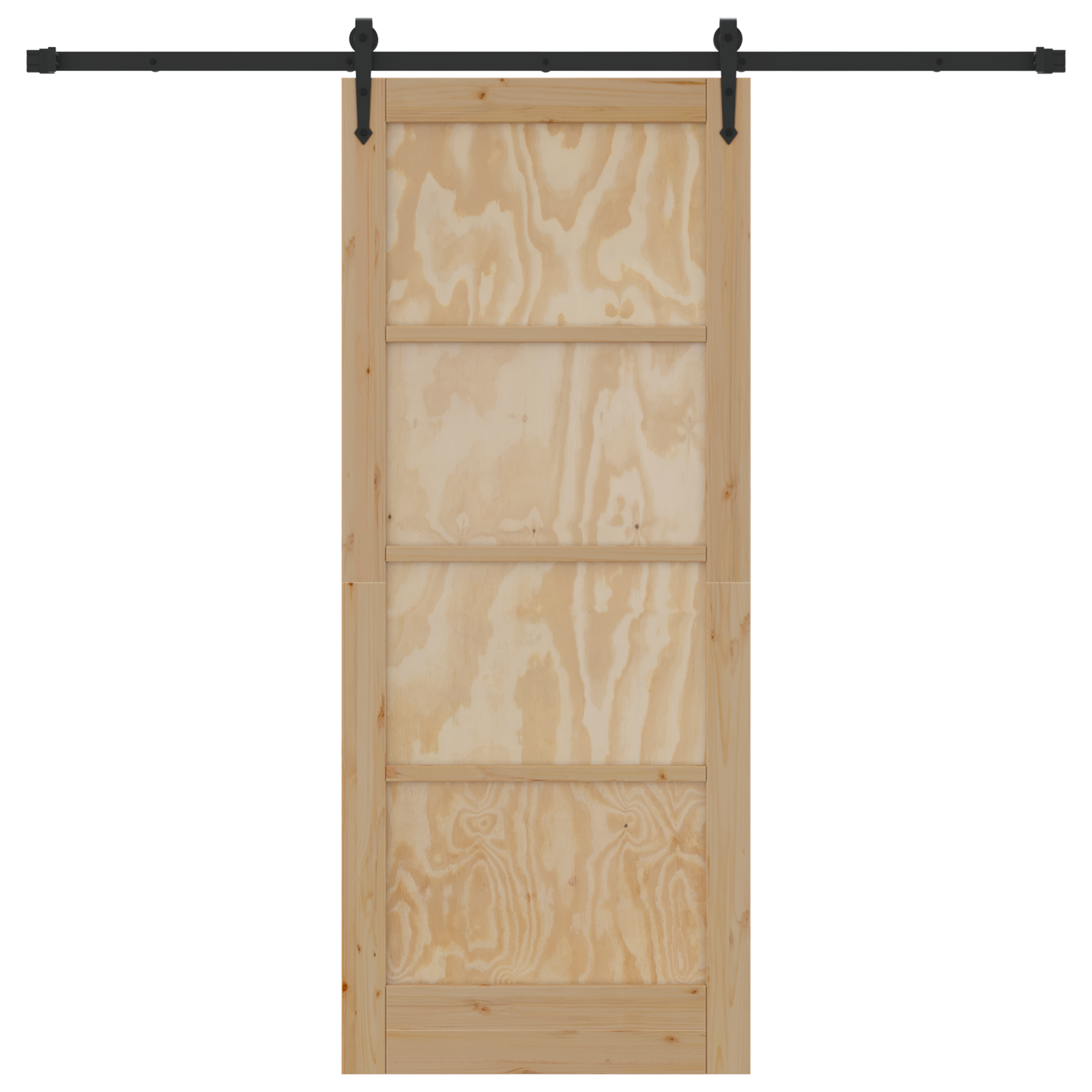 Sliding Door with Hardware Set 'ORKDAL'Solid Wood Pine - Image 4