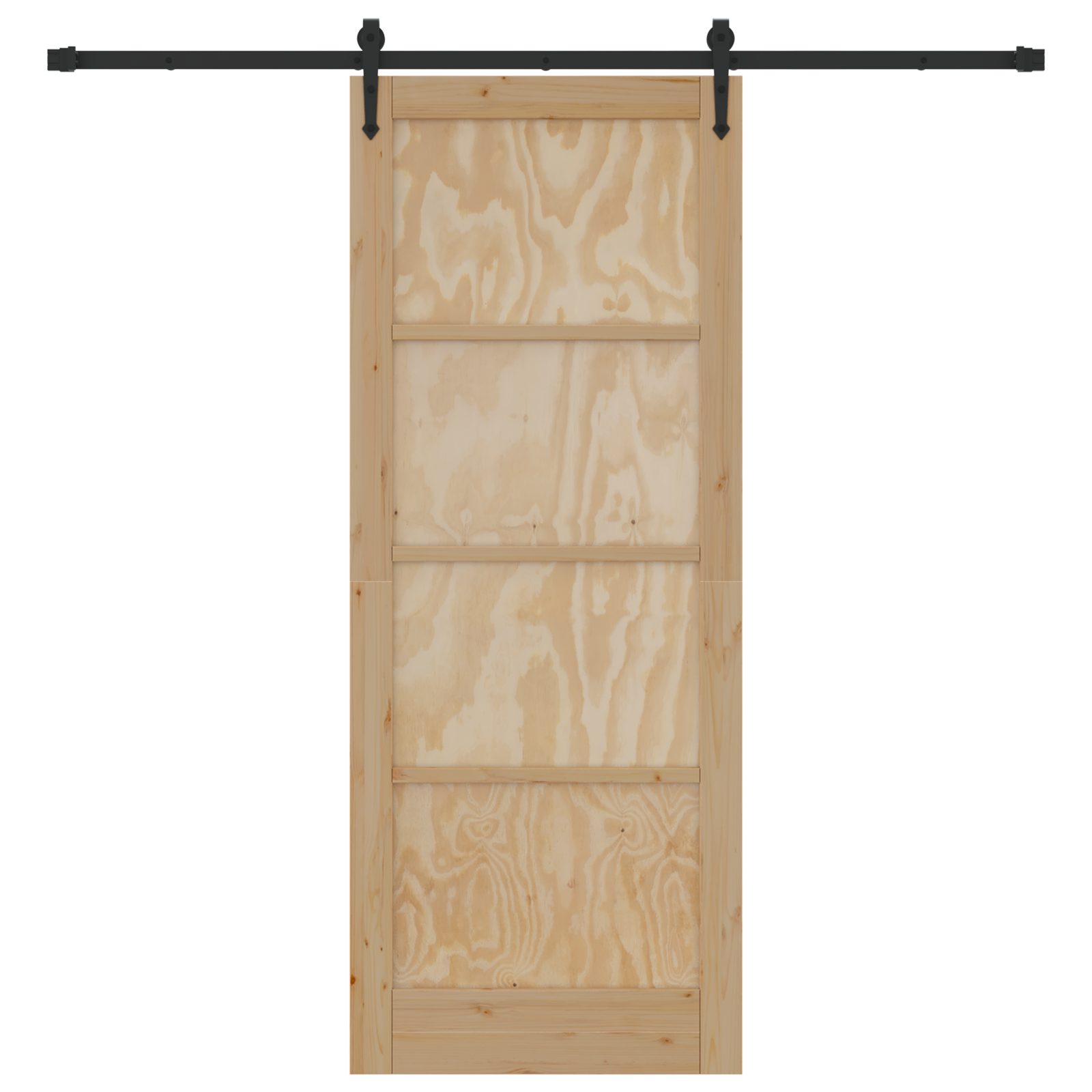 Sliding Door with Hardware Set 'ORKDAL'Solid Wood Pine - Image 4