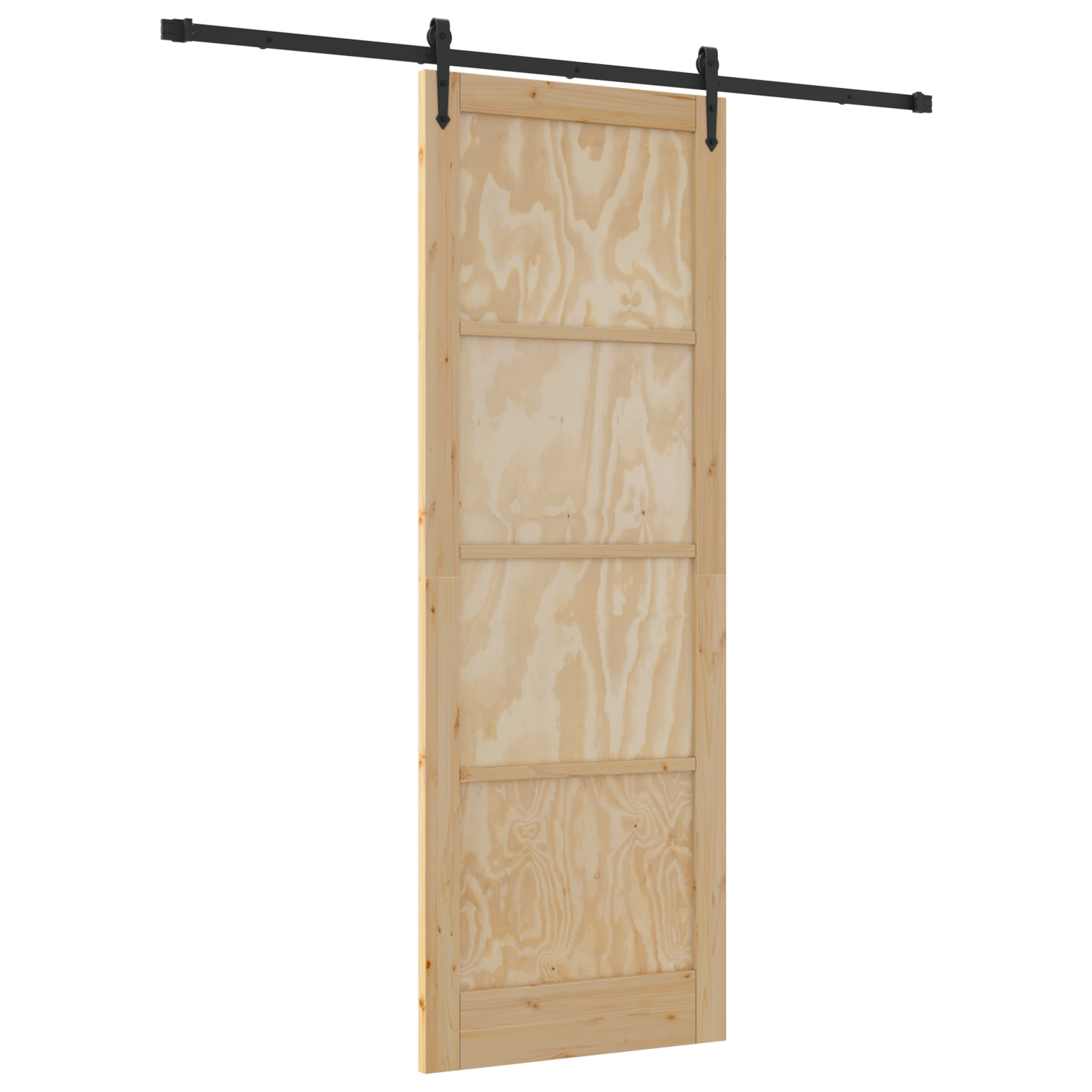 Sliding Door with Hardware Set 'ORKDAL'Solid Wood Pine - Image 2
