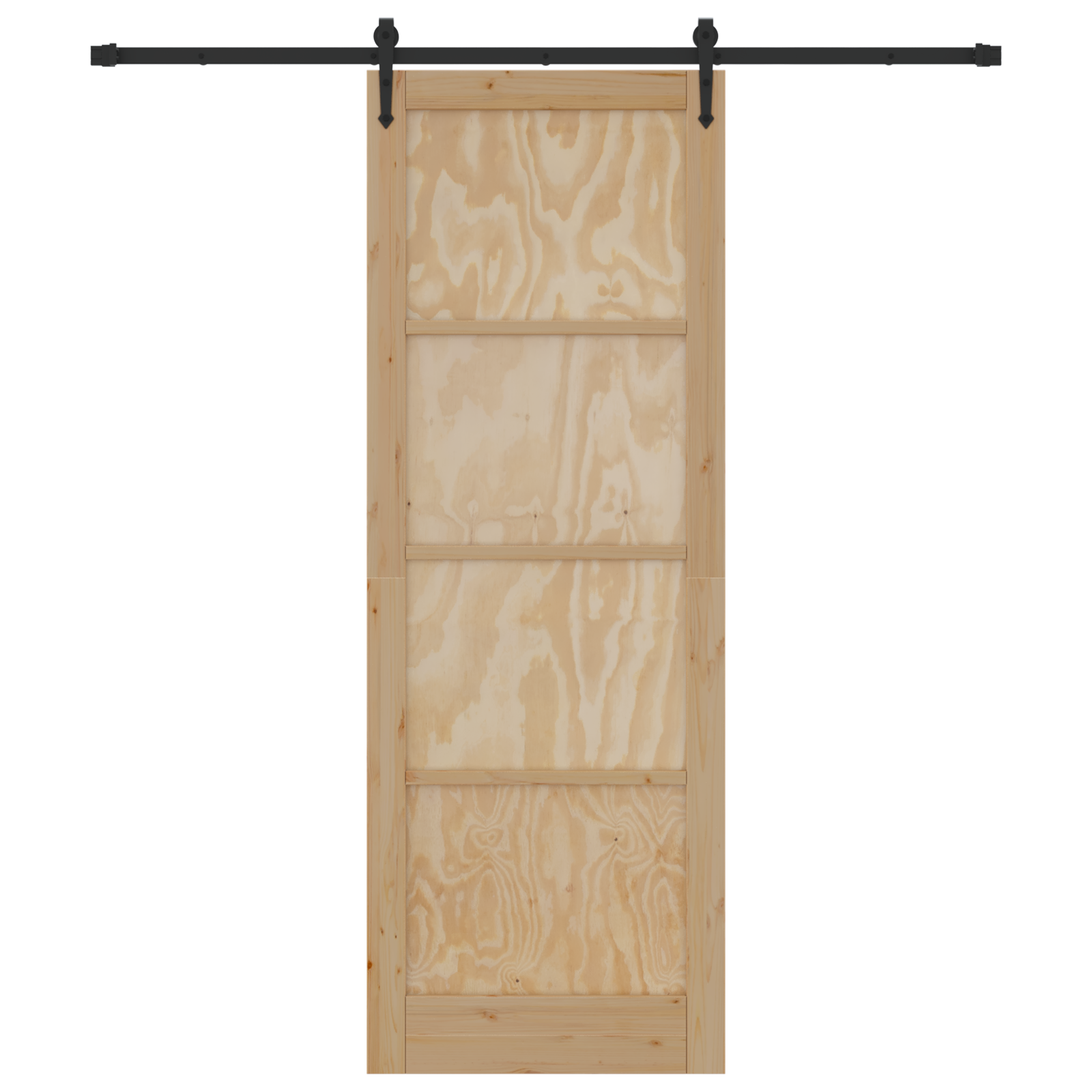 Sliding Door with Hardware Set 'ORKDAL'Solid Wood Pine - Image 4