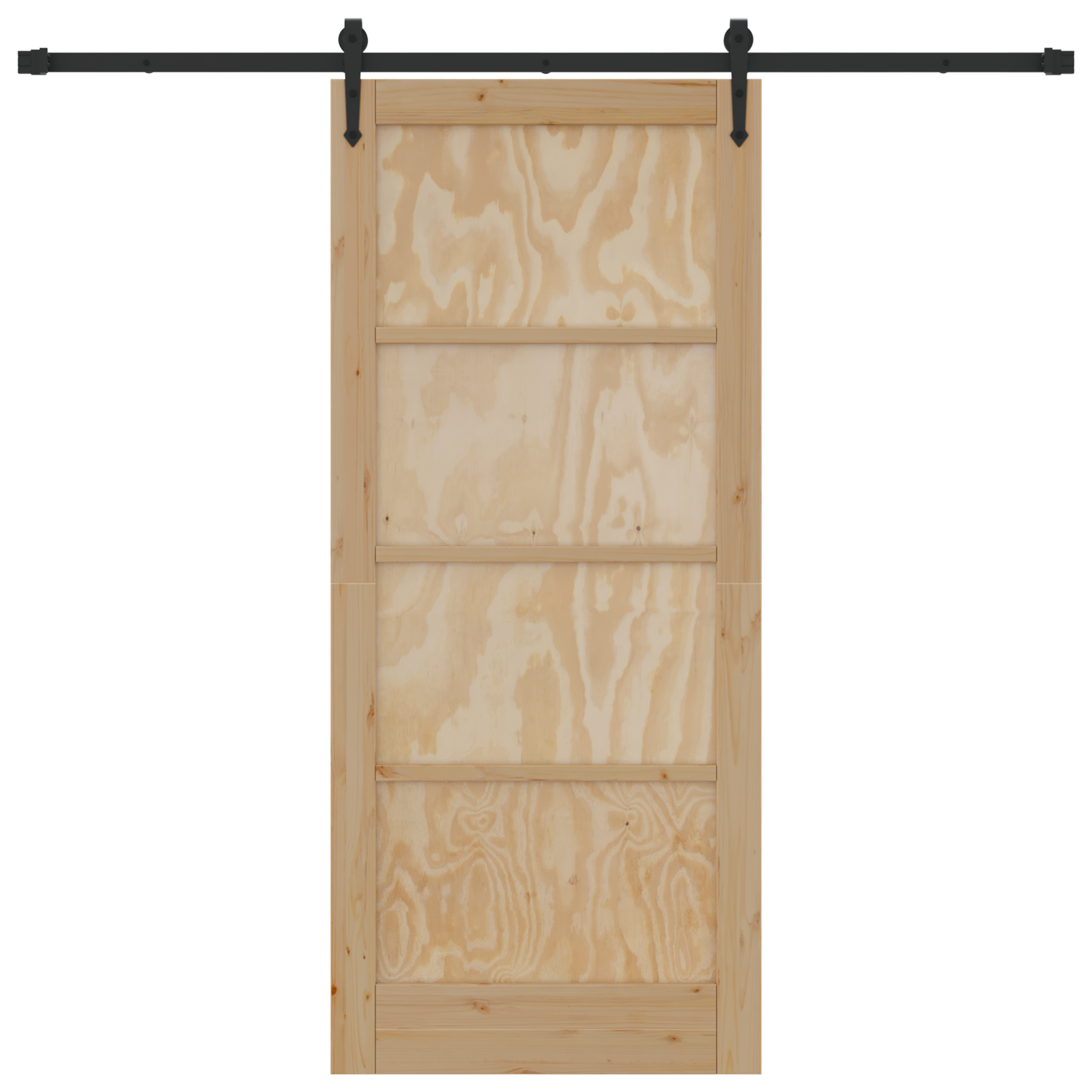 Sliding Door with Hardware Set 'ORKDAL'Solid Wood Pine - Image 4
