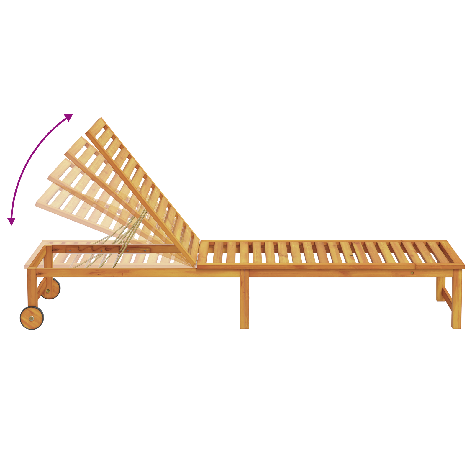 Sun Loungers 2 pcs Solid Wood Acacia - Image 7