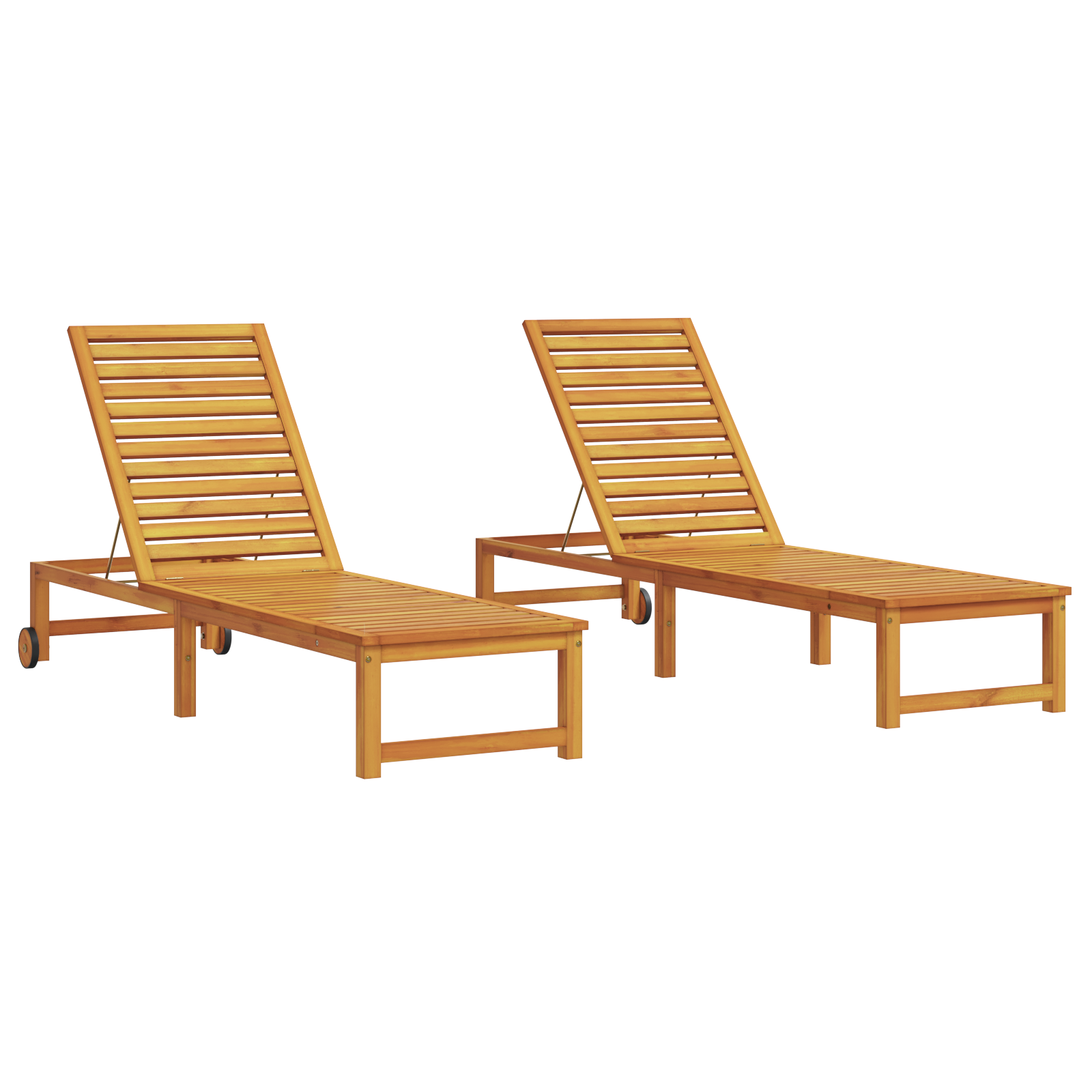 Sun Loungers 2 pcs Solid Wood Acacia - Image 2