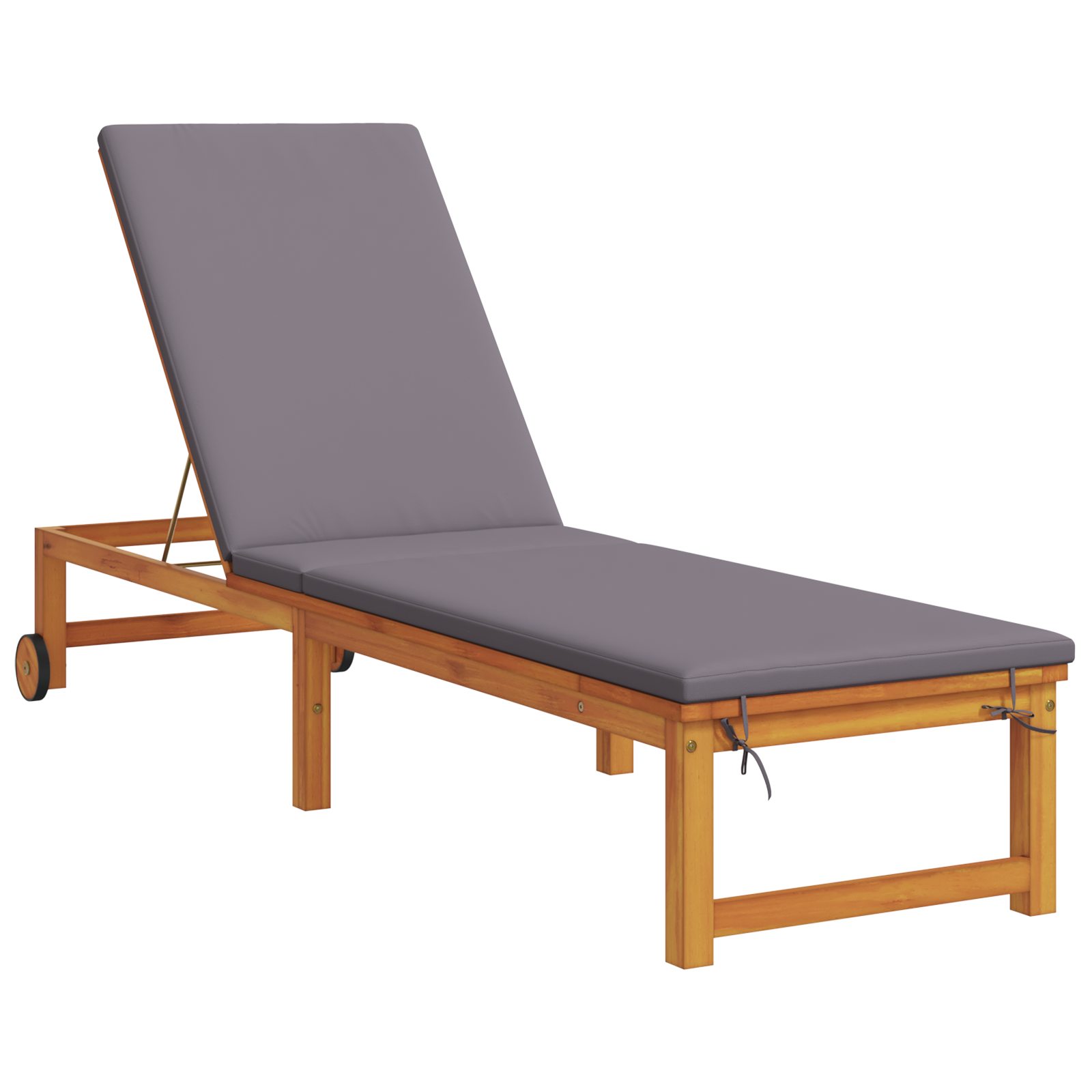 Sun Loungers 2 pcs with Cushions Solid Wood Acacia - Image 4