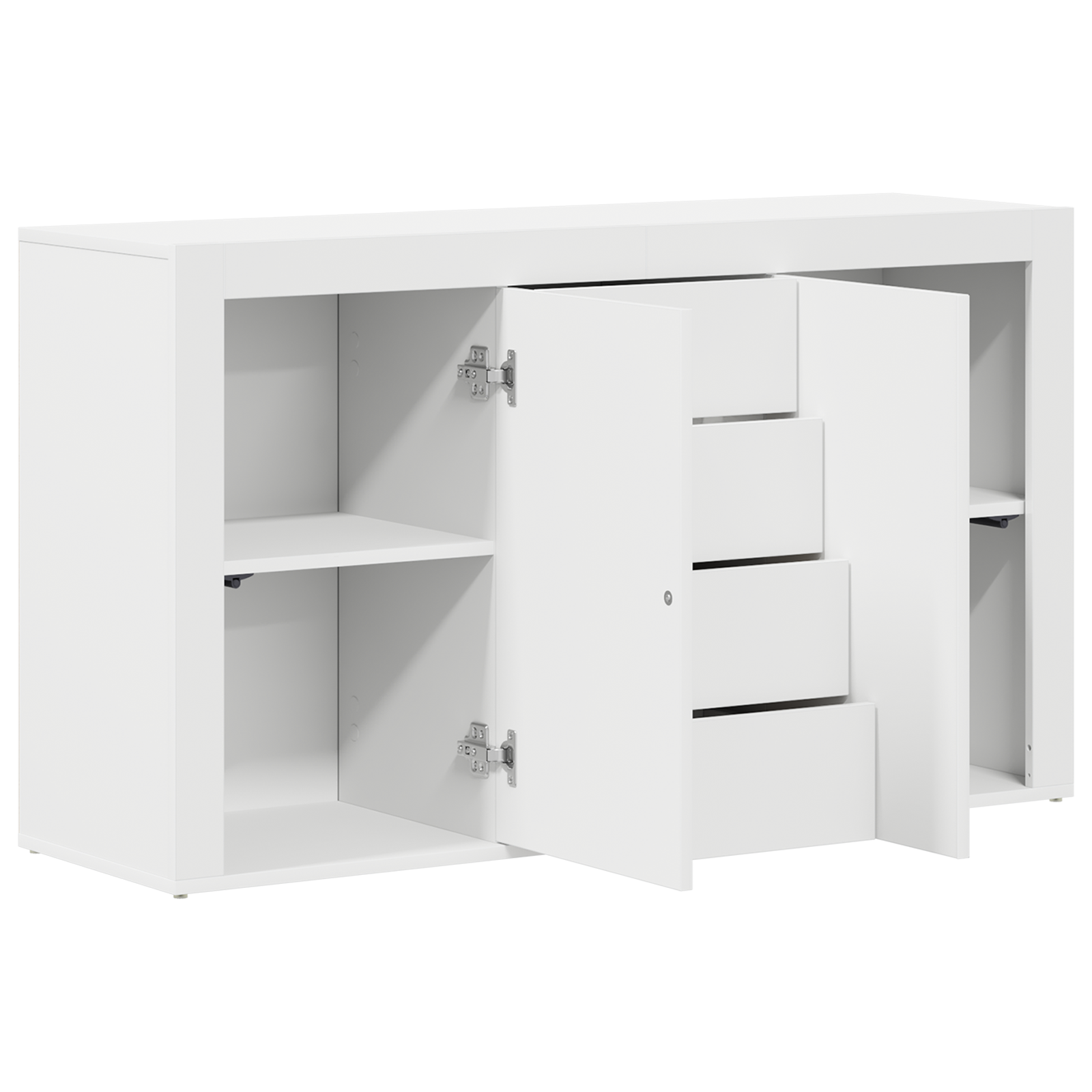 White Sideboard White Wood 120 x 36 x 69 cm Storage - Image 5