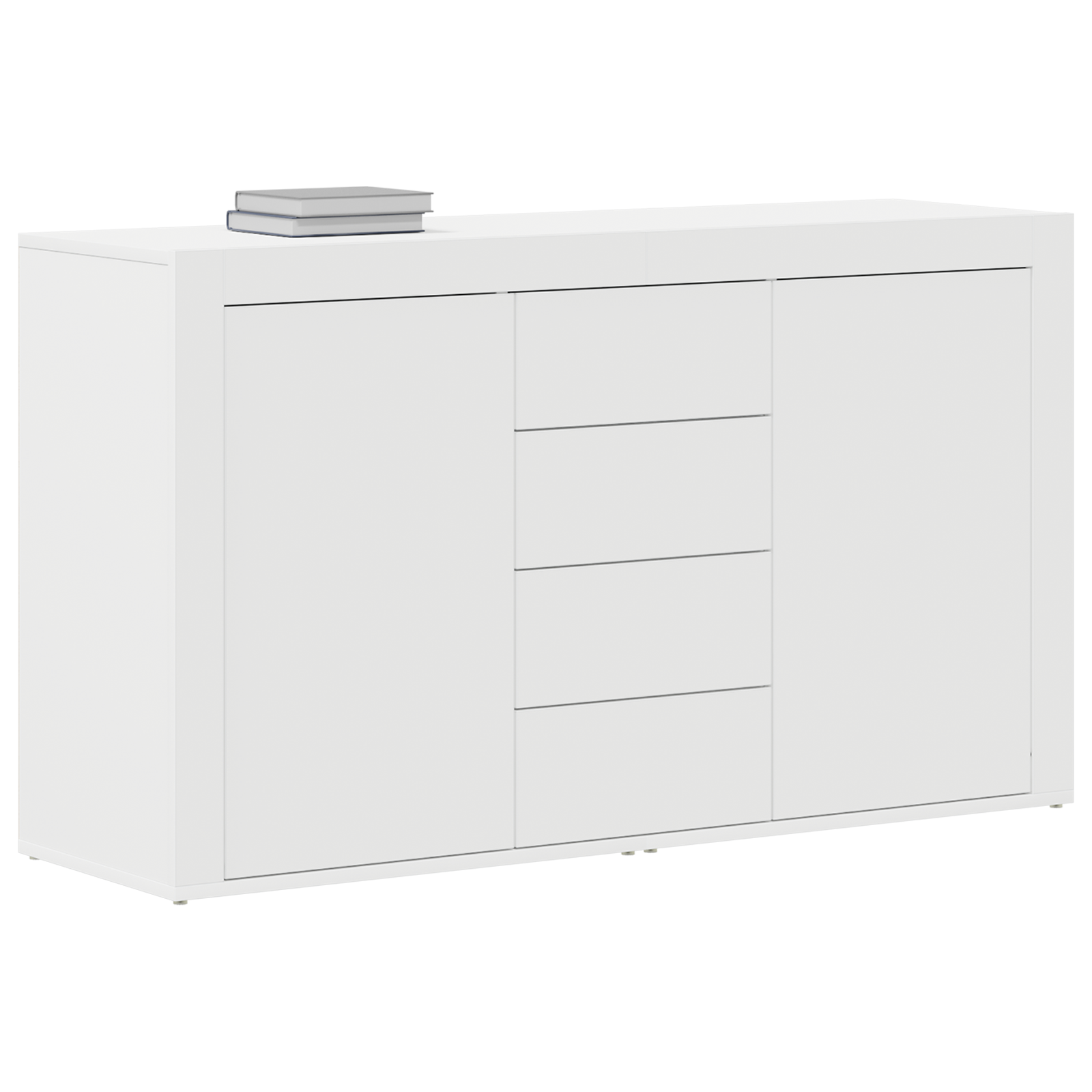 White Sideboard White Wood 120 x 36 x 69 cm Storage - Image 3
