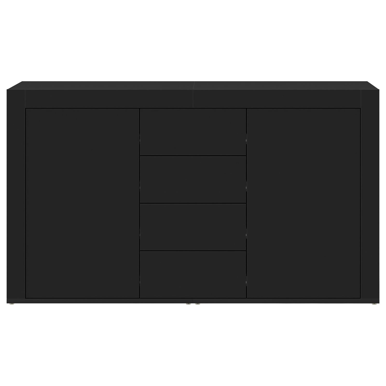 Sideboard Black Engineered wood 120 x 36 x 69 cm Storage Buffet - Image 6