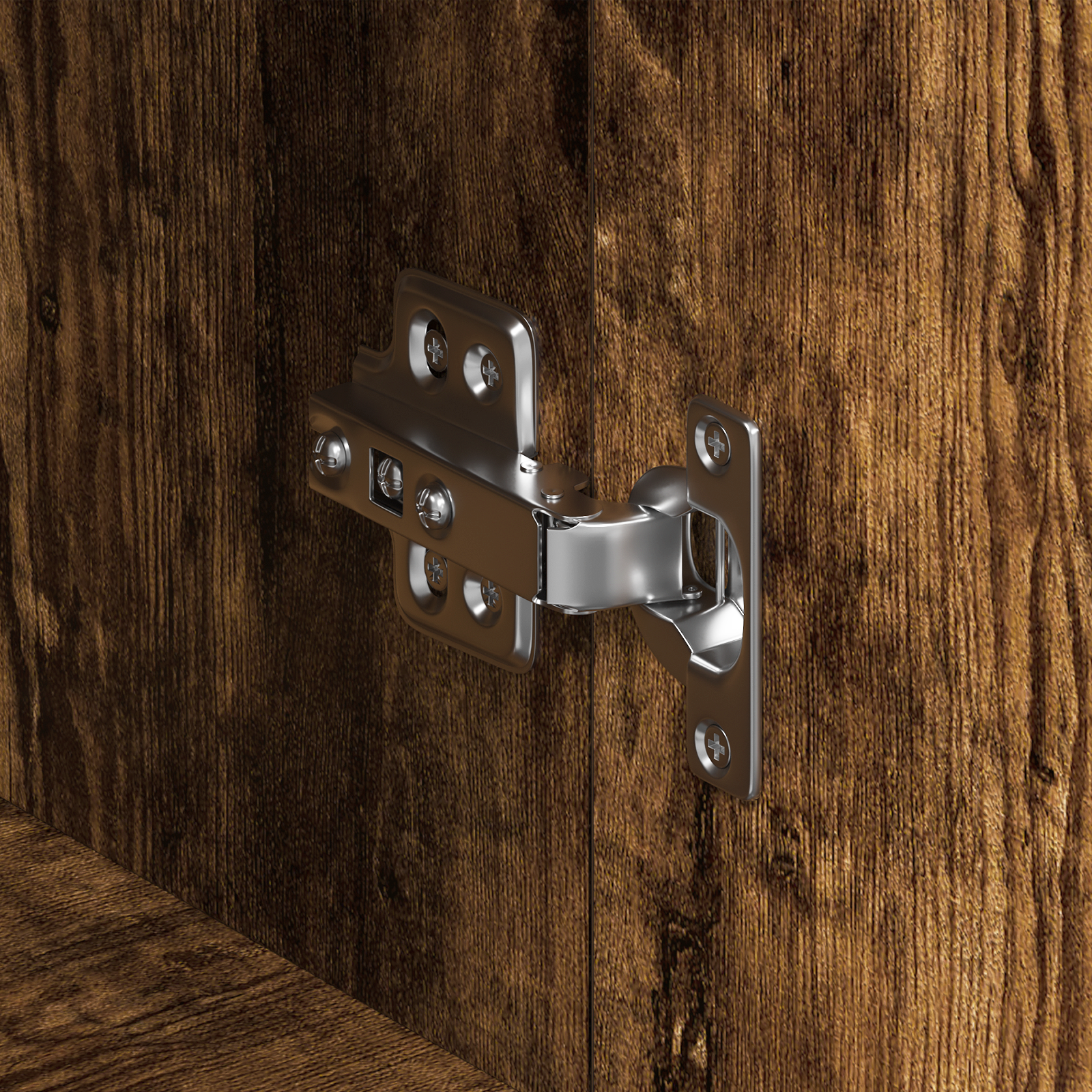 Sideboard Smoked oak Engineered wood 120 x 36 x 69 cm Sideboard - Image 9