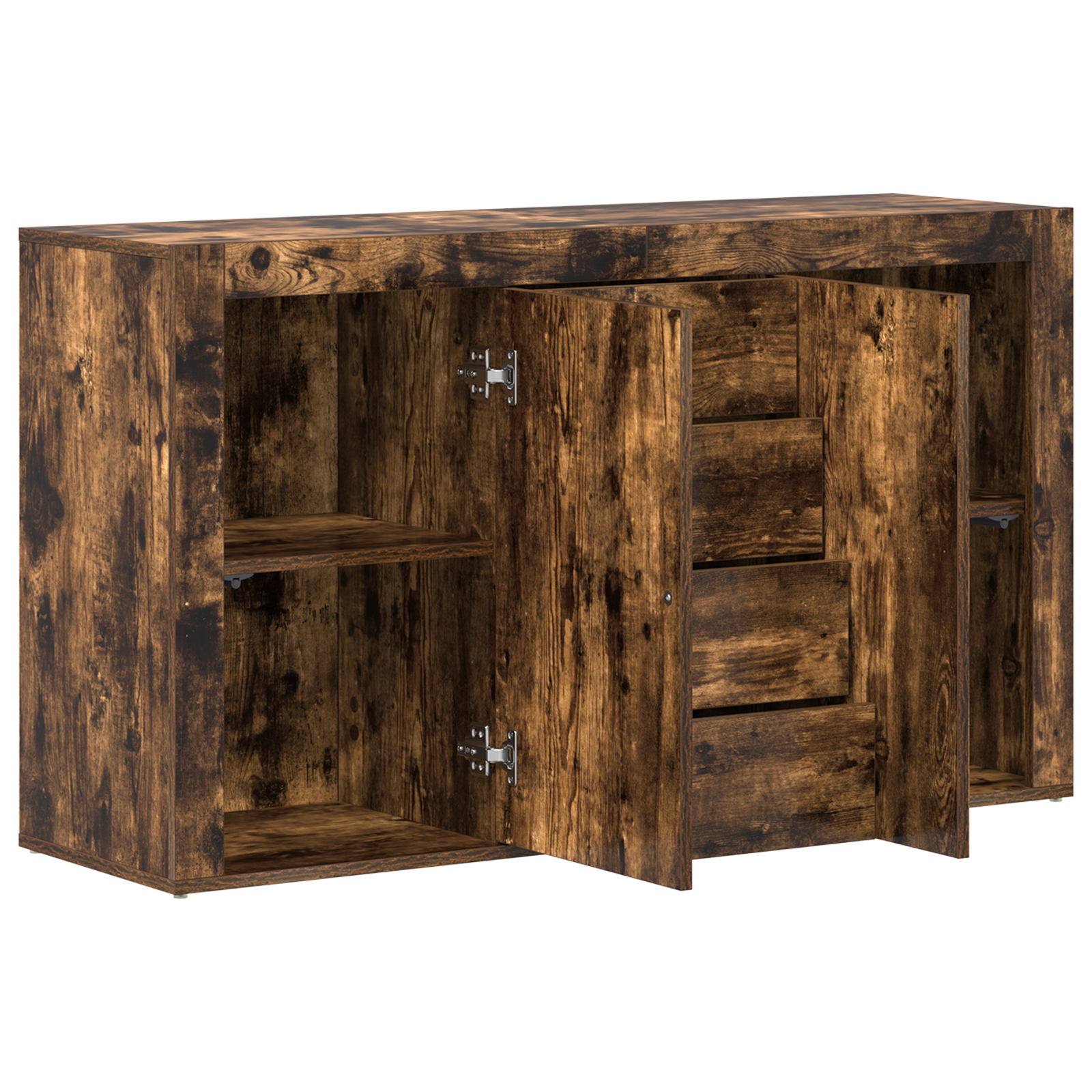 Sideboard Smoked oak Engineered wood 120 x 36 x 69 cm Sideboard - Image 5