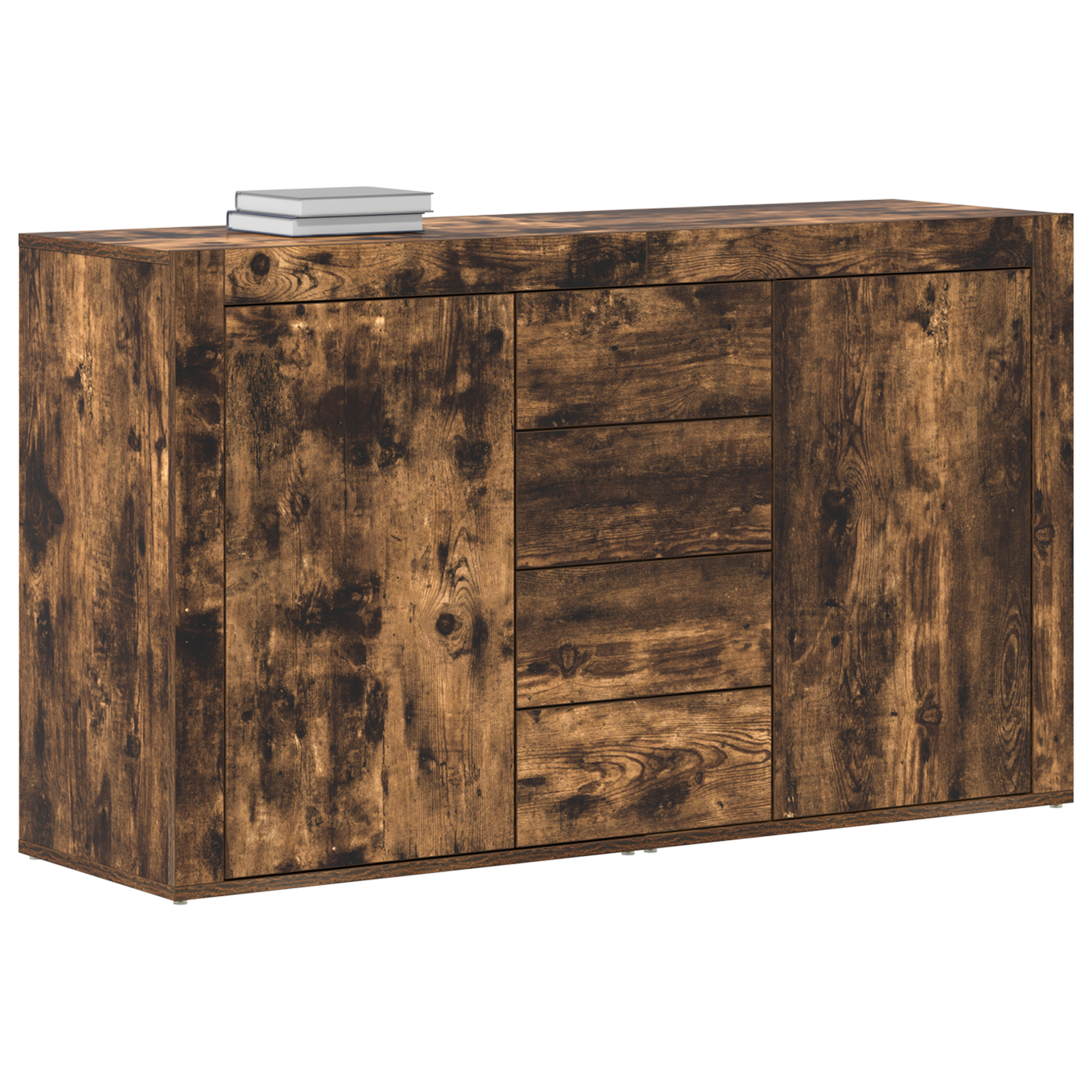 Sideboard Smoked oak Engineered wood 120 x 36 x 69 cm Sideboard - Image 3