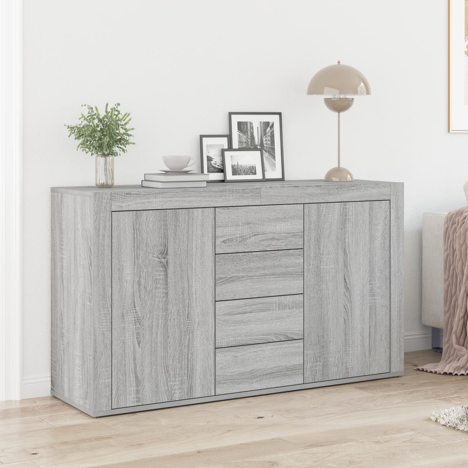Sideboard Grey sonoma Engineered wood 120 x 36 x 69 cm