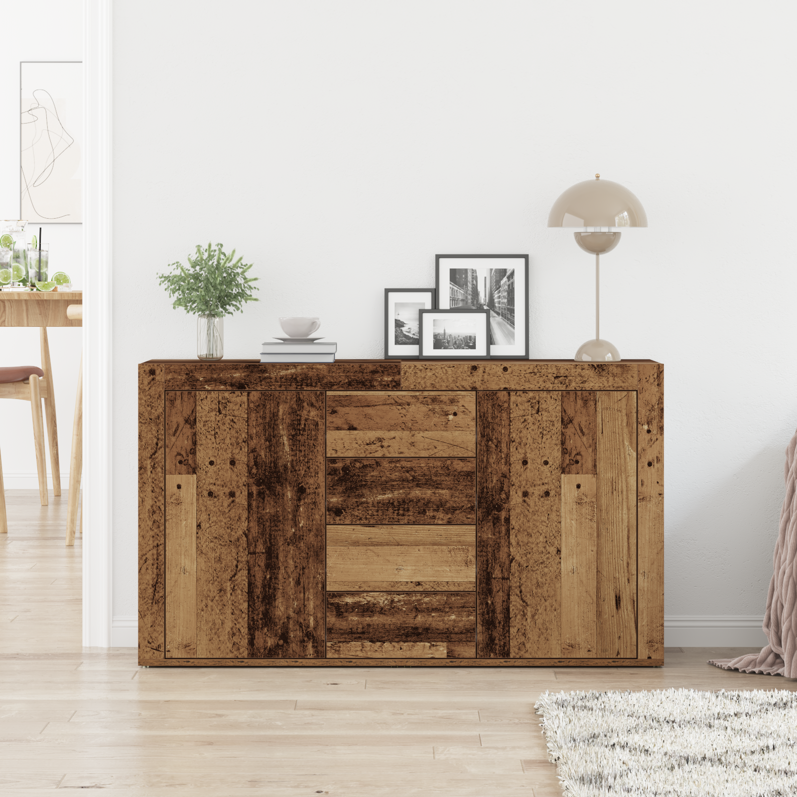 Sideboard Old wood Solid reclaimed wood 120 x 36 x 69 cm - Image 4