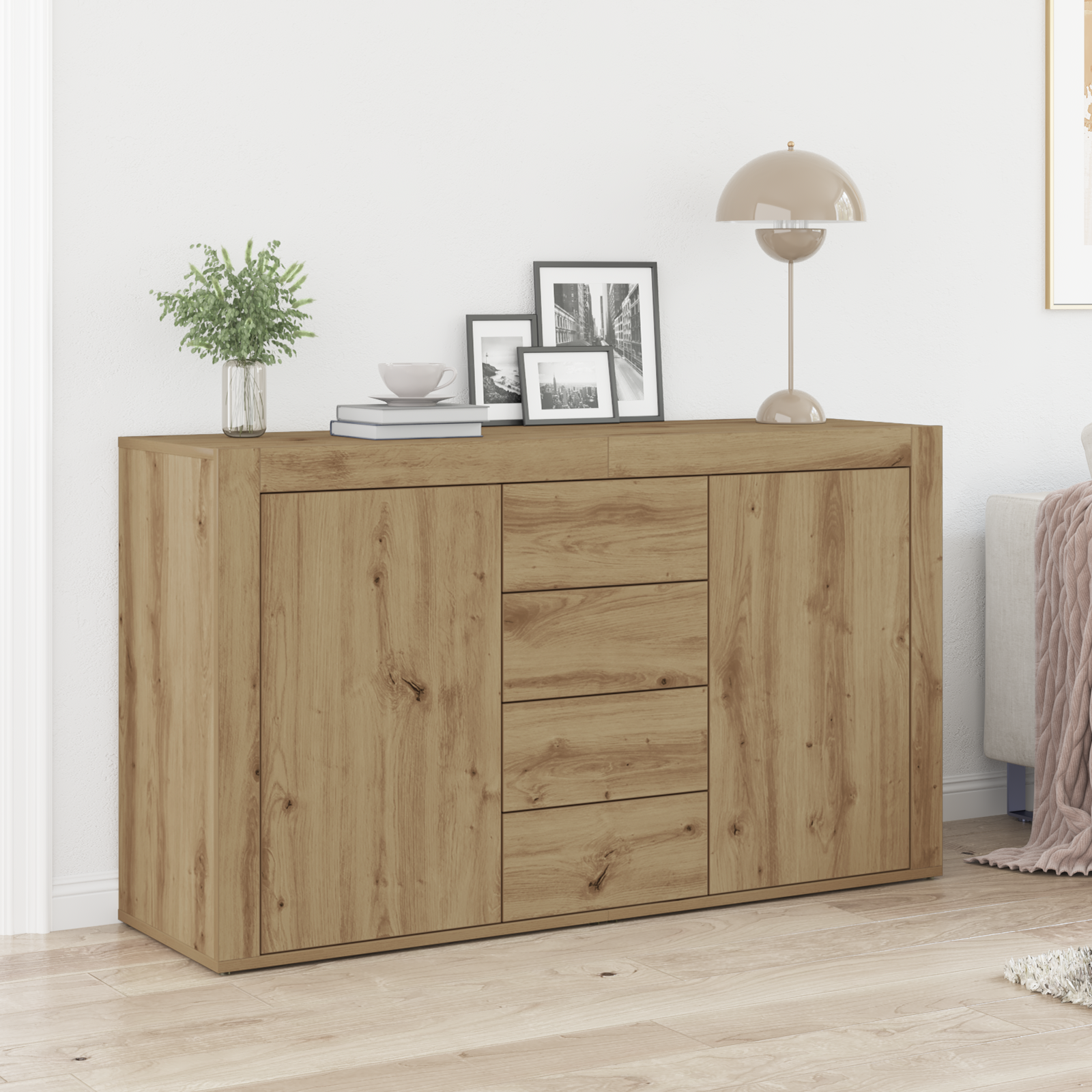 Sideboard Artisan oak Engineered wood 120 x 36 x 69 cm