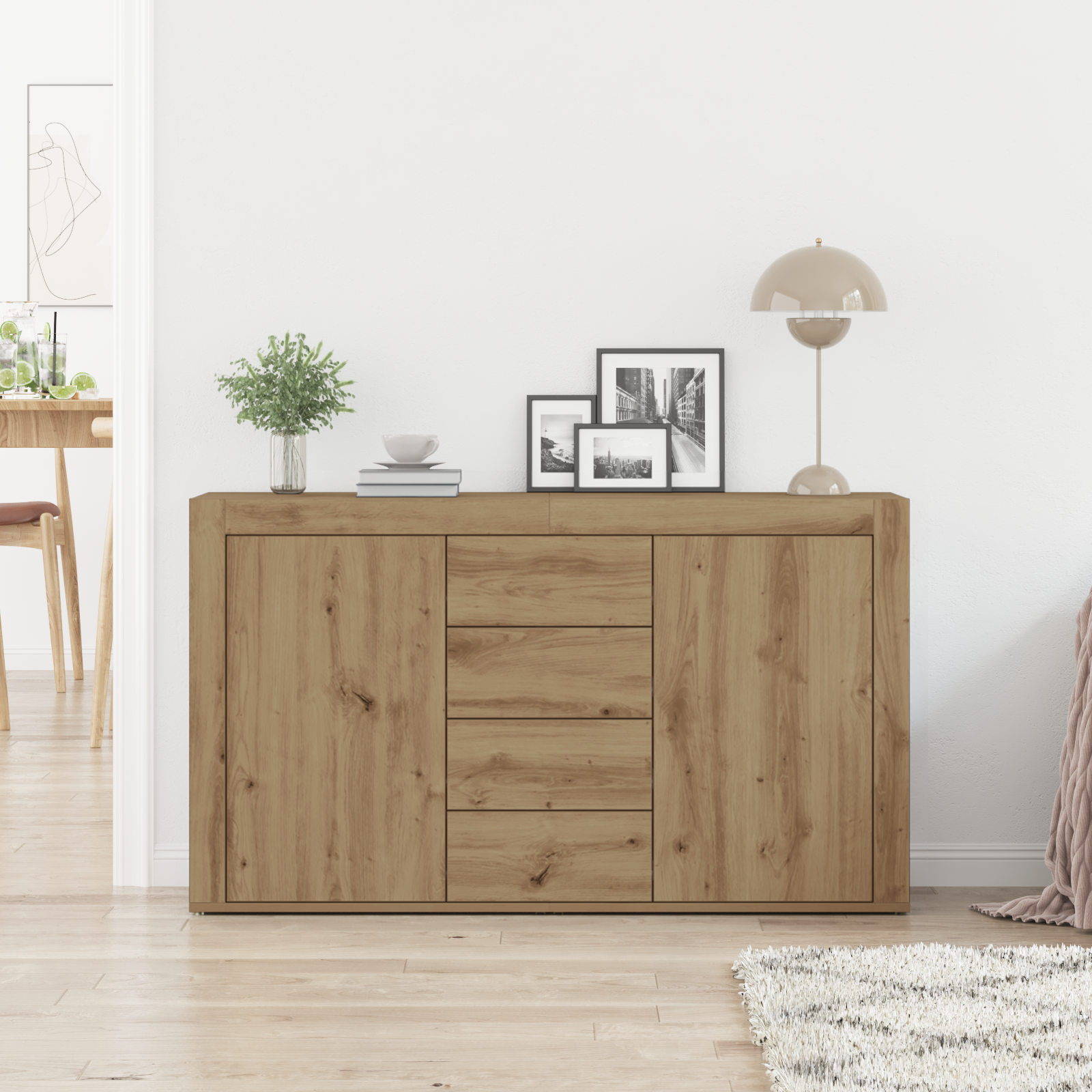 Sideboard Artisan oak Engineered wood 120 x 36 x 69 cm - Image 4