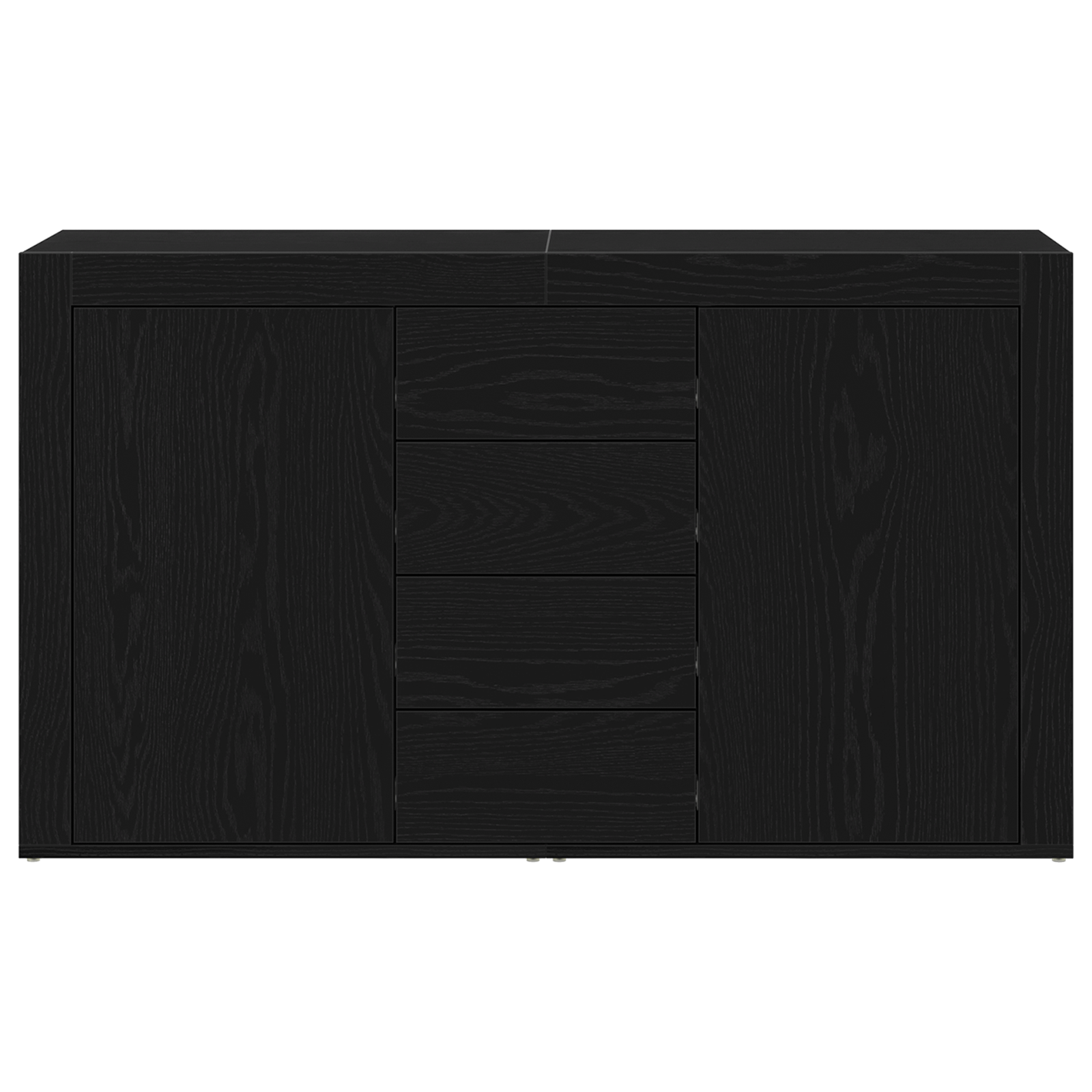 Sideboard Black oak Engineered wood 120 x 36 x 69 cm Storage - Image 6