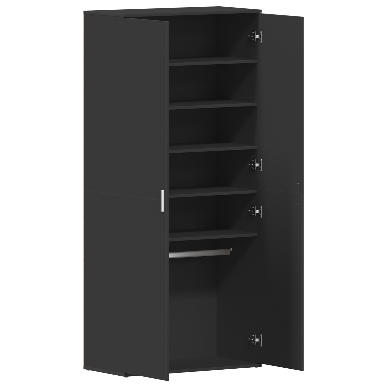 Shoe Cabinet Black 80x39x180 cm Engineered Wood - Image 5