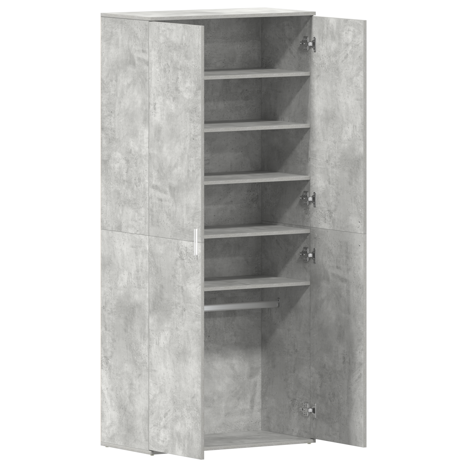 Shoe Cabinet Concrete Grey 80x39x180 cm Engineered Wood - Image 5