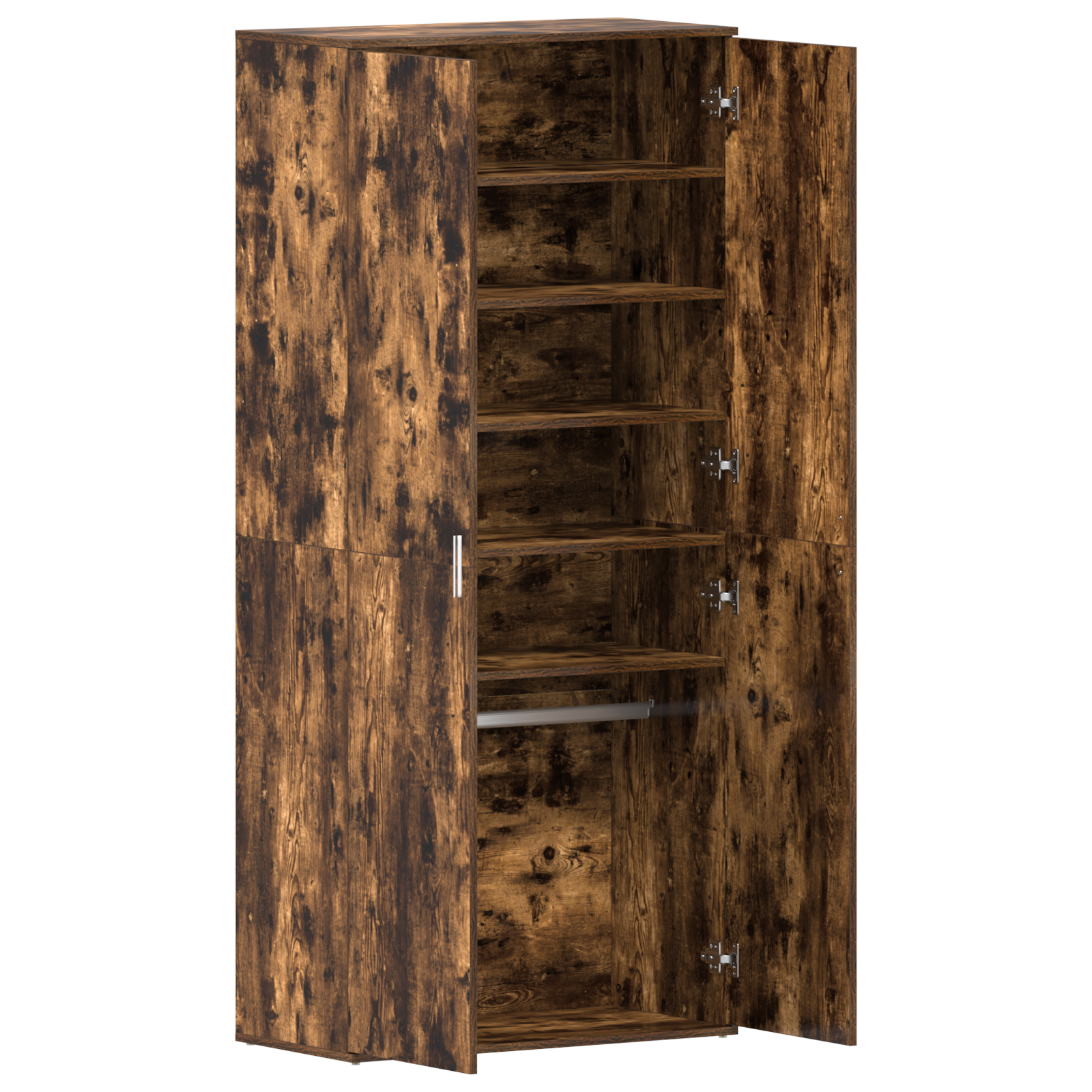 Shoe Cabinet Smoked Oak 80x39x180 cm Engineered Wood - Image 5