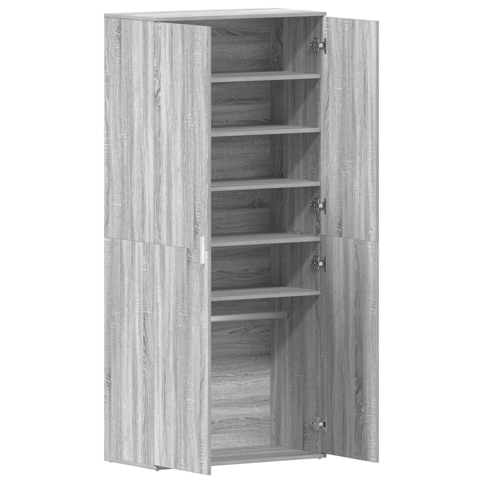 Shoe Cabinet Grey Sonoma 80x39x180 cm Engineered Wood - Image 5