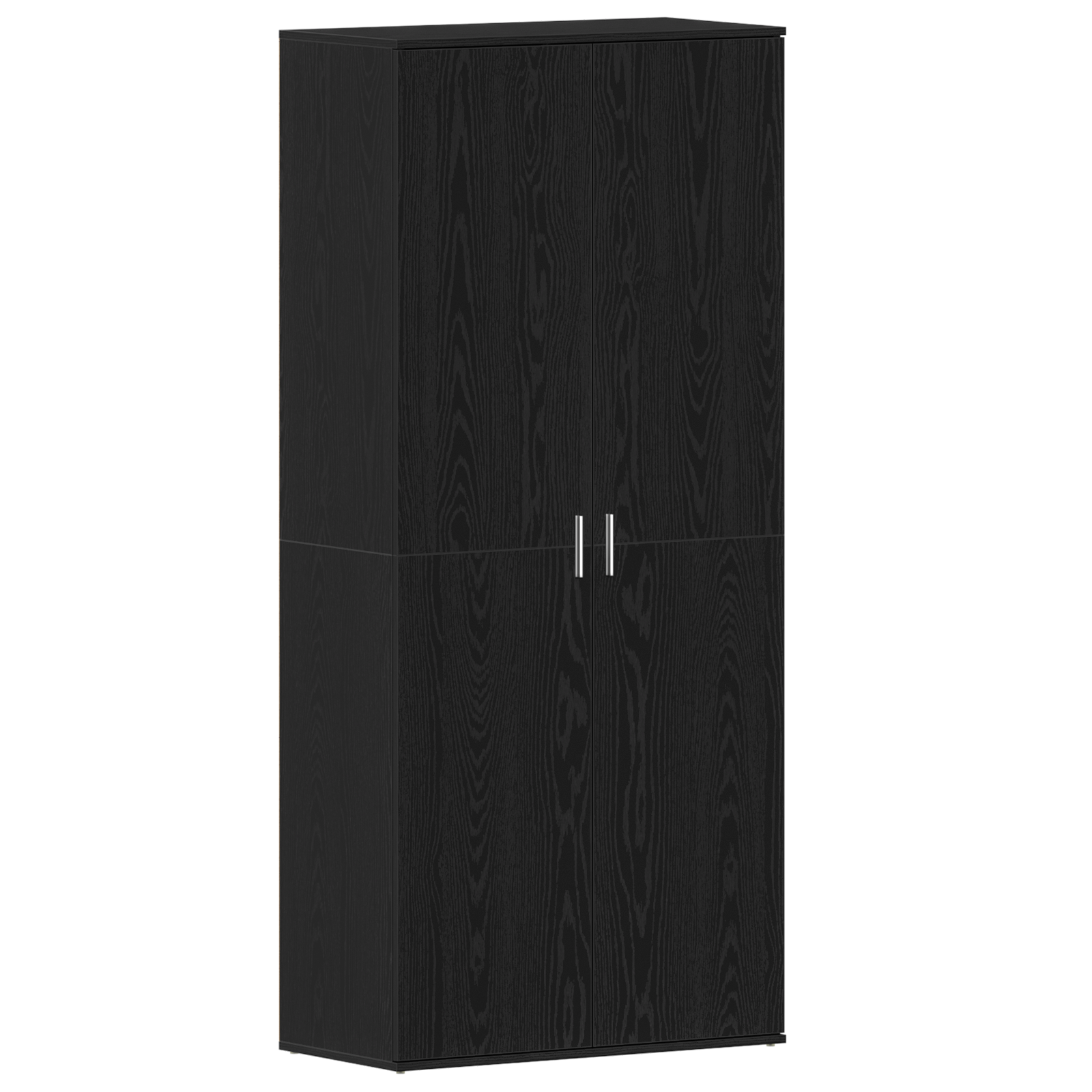 Shoe Cabinet Black Oak 80x39x180 cm Engineered Wood - Image 2