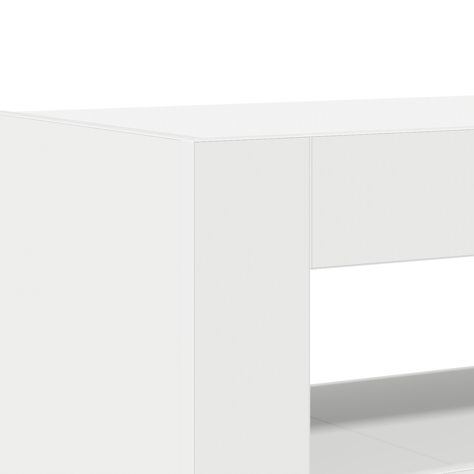 White Sideboard White Engineered wood 116 x 30 x 75 cm Modern - Image 9
