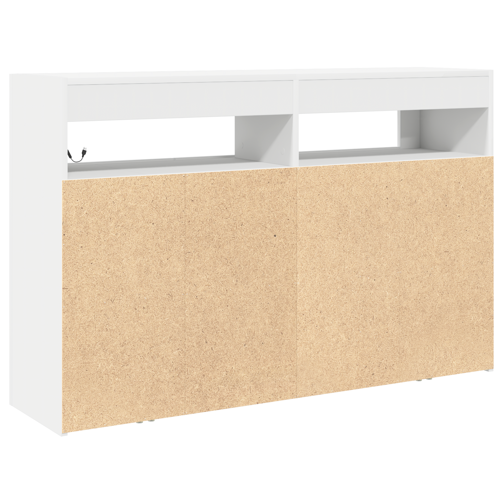 White Sideboard White Engineered wood 116 x 30 x 75 cm Modern - Image 8