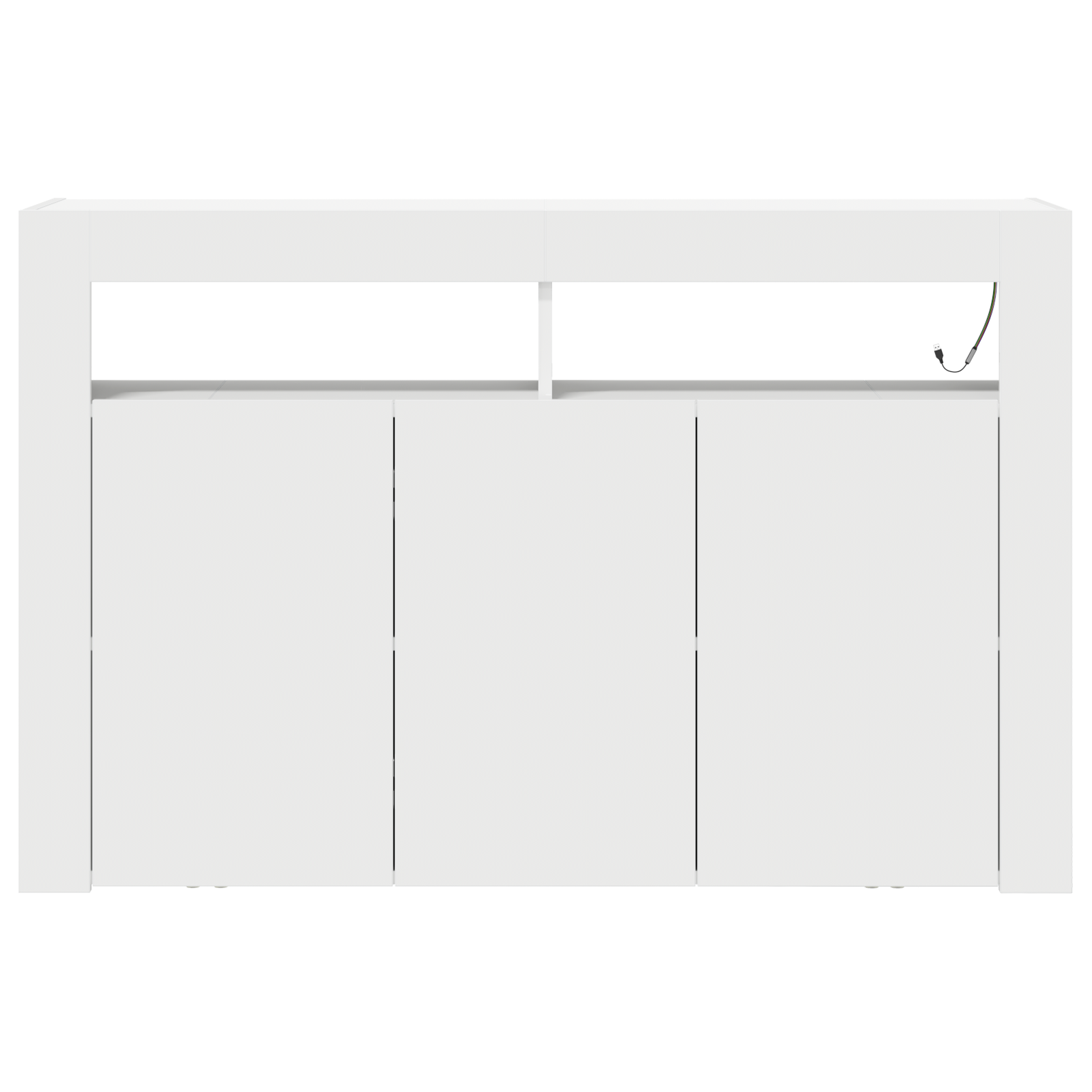 White Sideboard White Engineered wood 116 x 30 x 75 cm Modern - Image 6