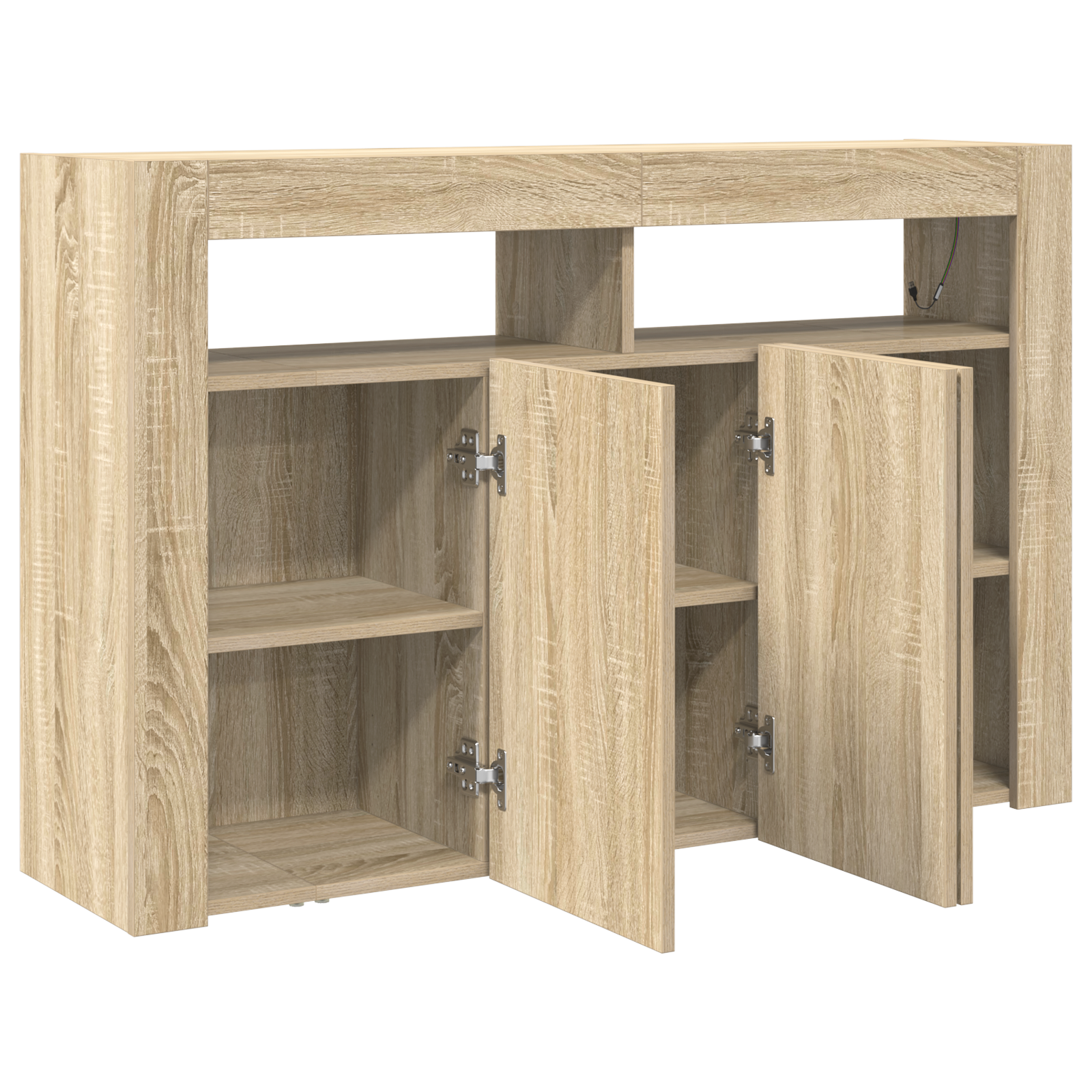 Sideboard Sonoma oak Engineered wood 116 x 30 x 75 cm Sideboard - Image 5