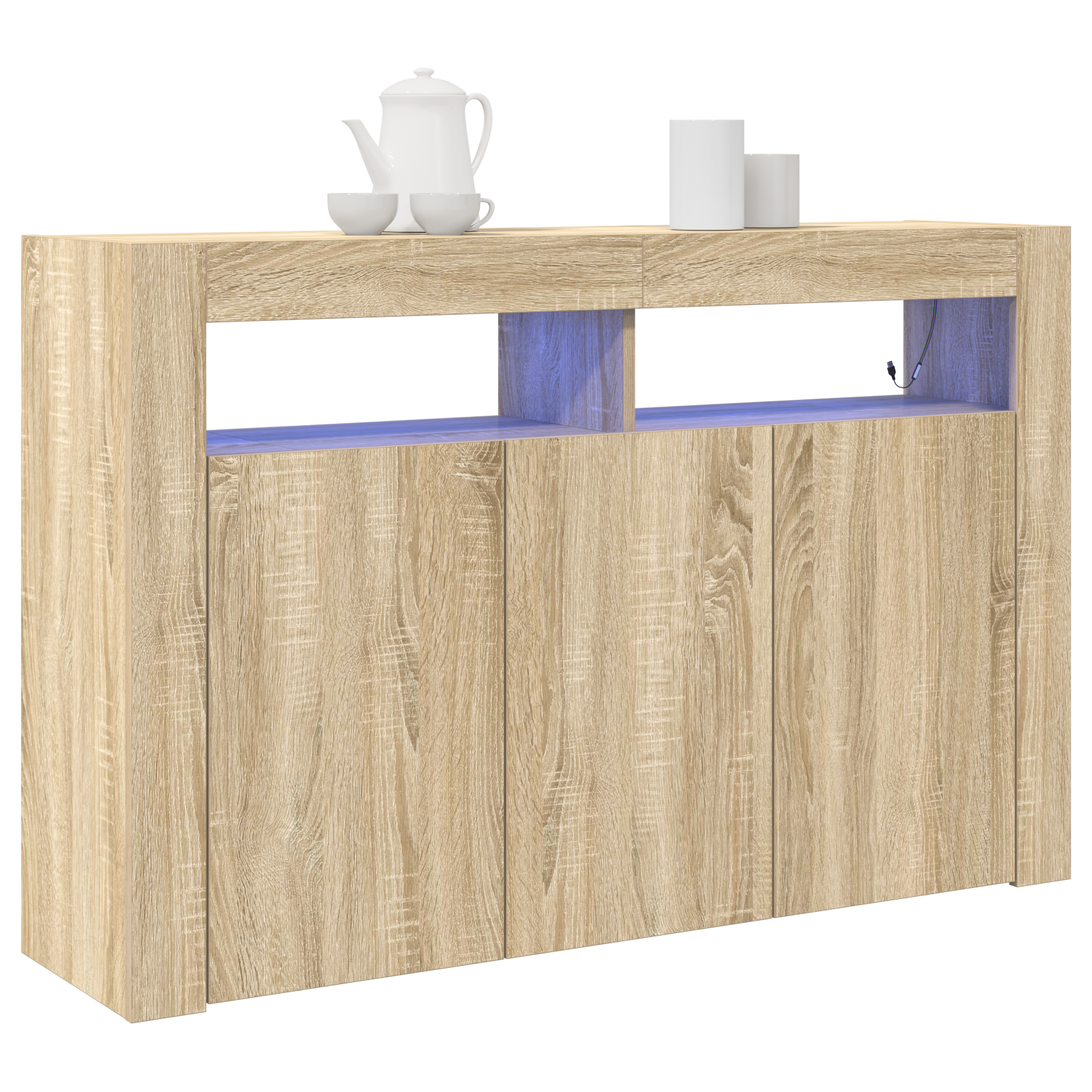 Sideboard Sonoma oak Engineered wood 116 x 30 x 75 cm Sideboard - Image 3