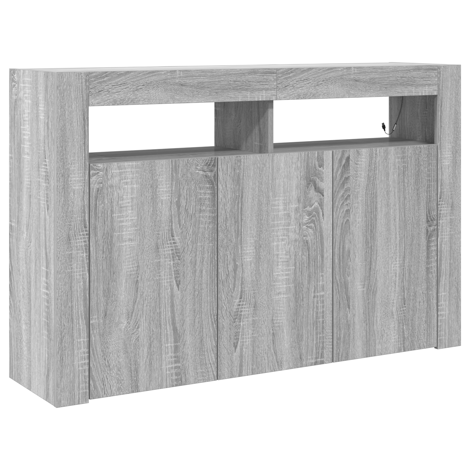 Sideboard Grey sonoma Engineered wood 116 x 30 x 75 cm Sideboard - Image 2