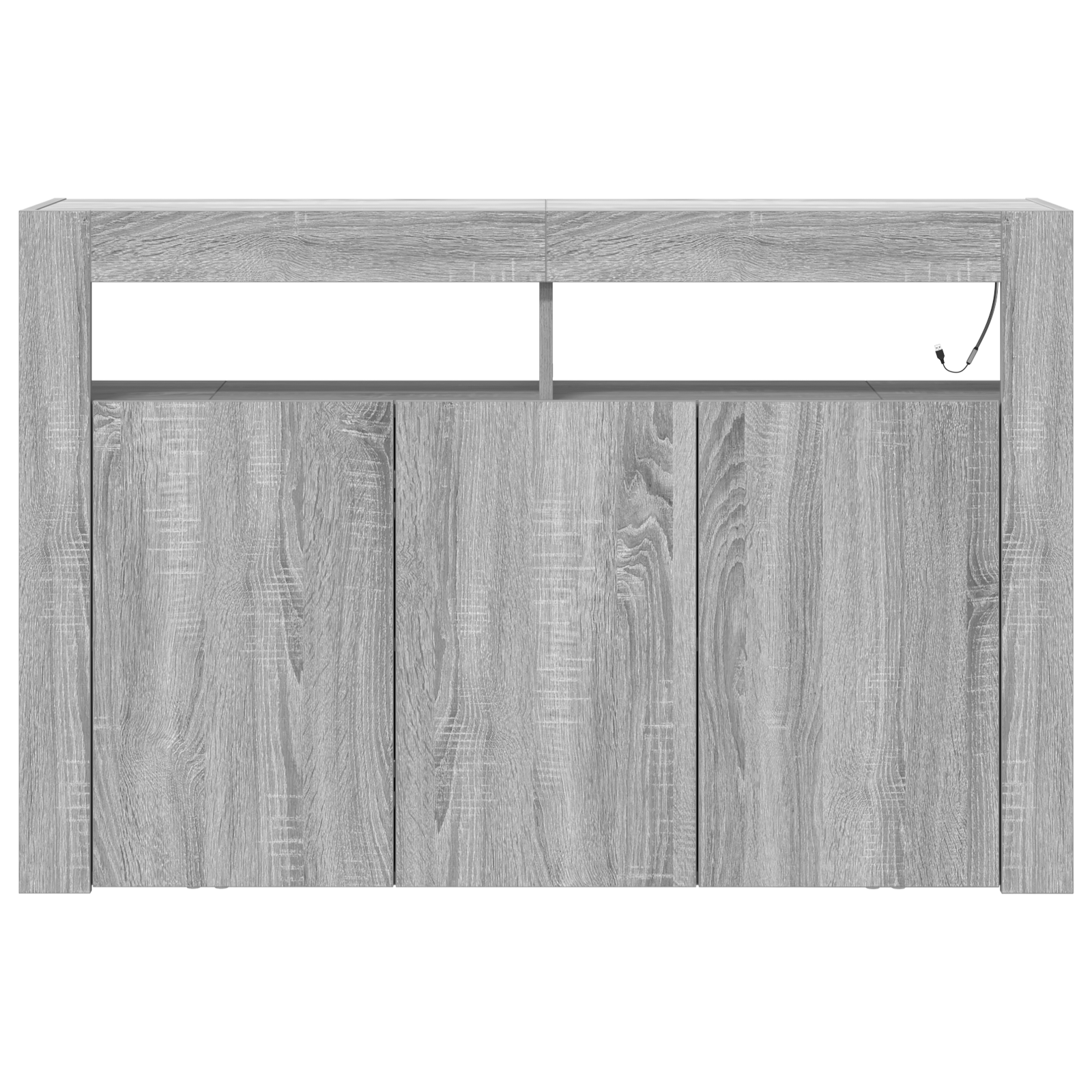 Sideboard Grey sonoma Engineered wood 116 x 30 x 75 cm Sideboard - Image 6