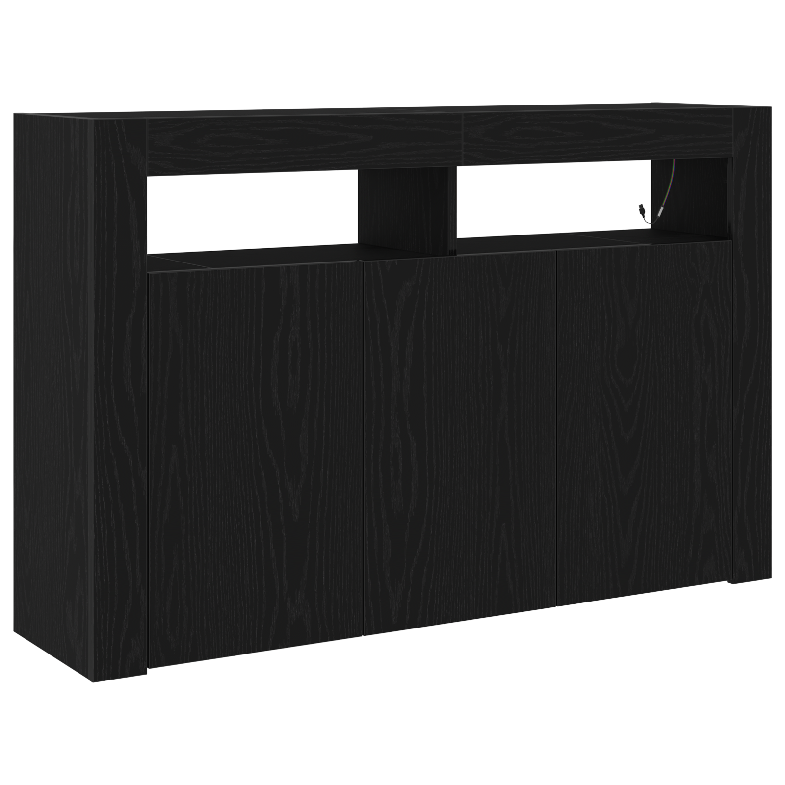 Sideboard Black oak Engineered wood 116 x 30 x 75 cm - Image 2
