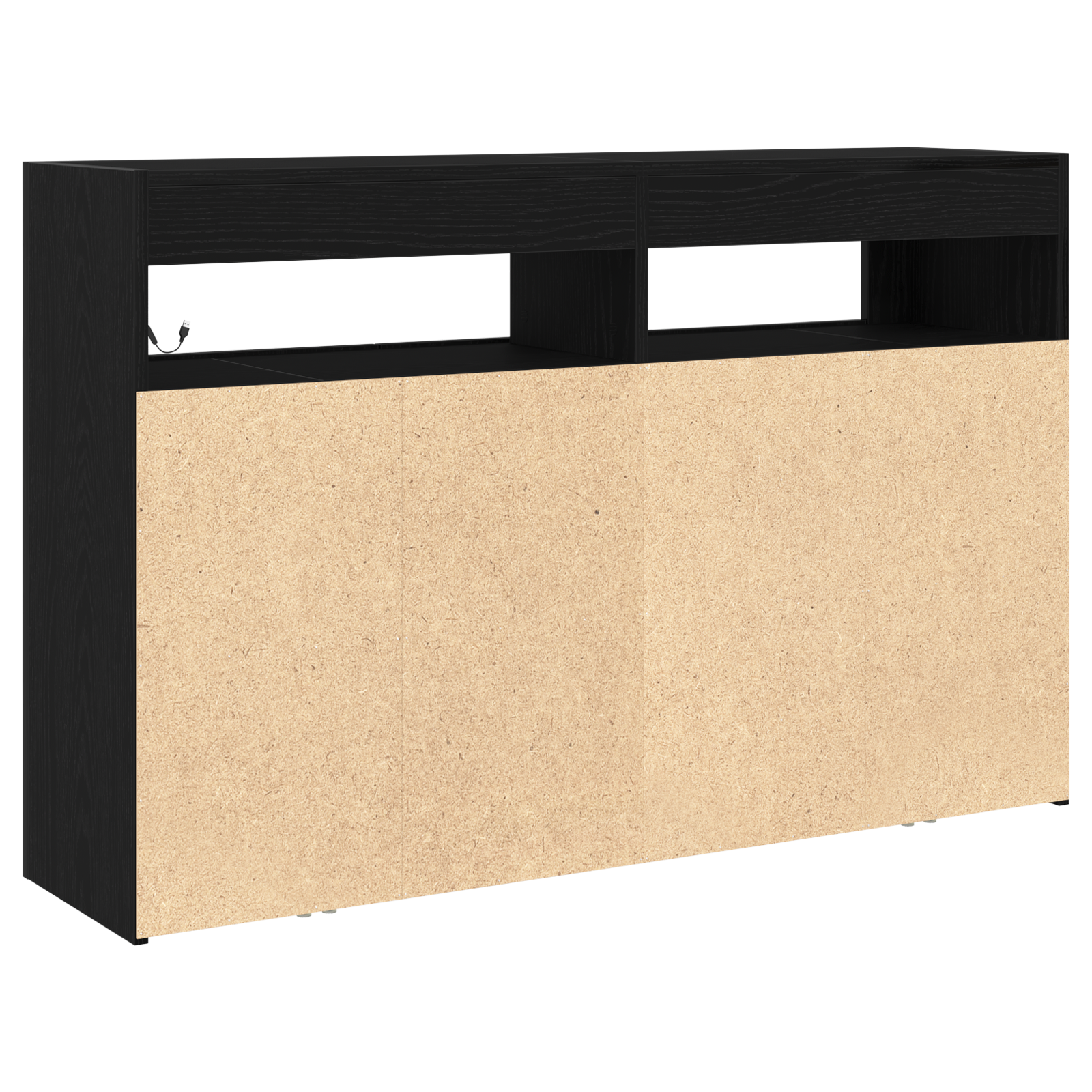 Sideboard Black oak Engineered wood 116 x 30 x 75 cm - Image 8