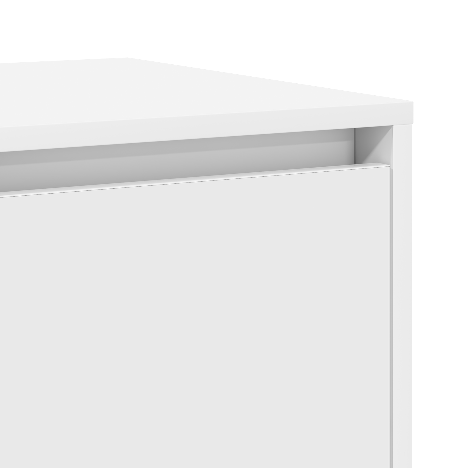 White Sideboard White Wood 135 x 41 x 75 cm White Sideboard - Image 9