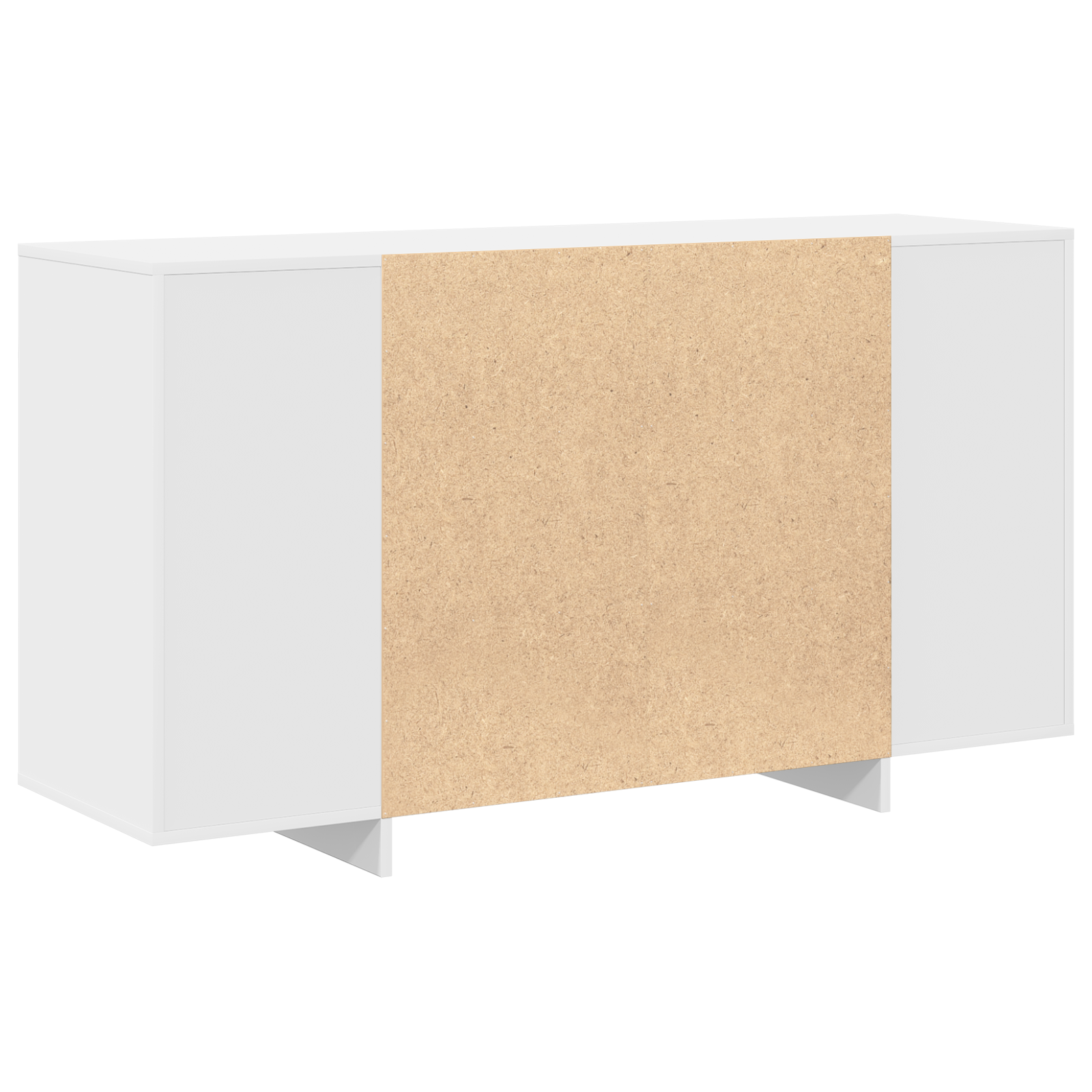 White Sideboard White Wood 135 x 41 x 75 cm White Sideboard - Image 8