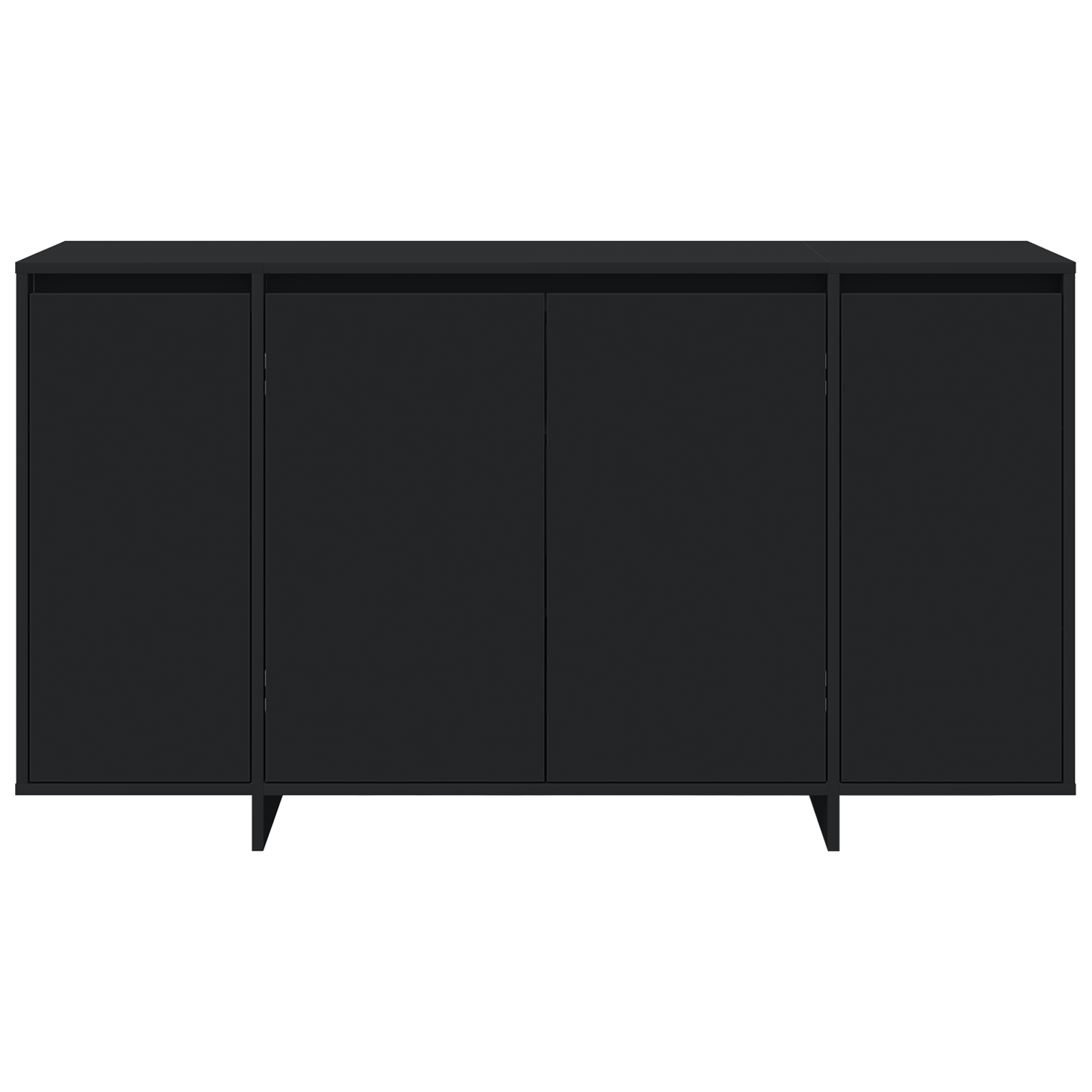 Black Sideboard Black Engineered wood 135 x 41 x 75 cm - Image 6