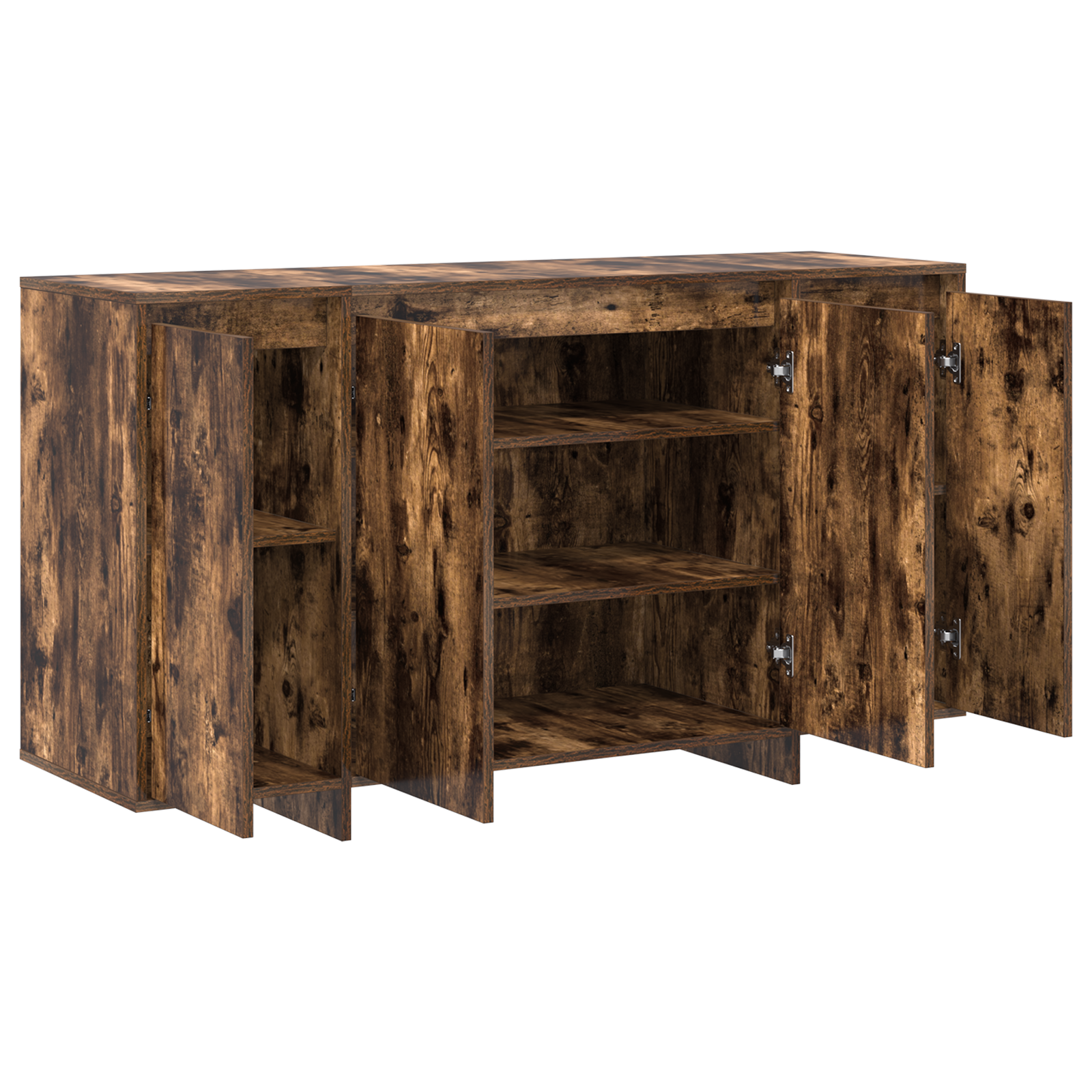 Smoked Oak Sideboard Smoked oak Wood 135 x 41 x 75 cm Storage - Image 5