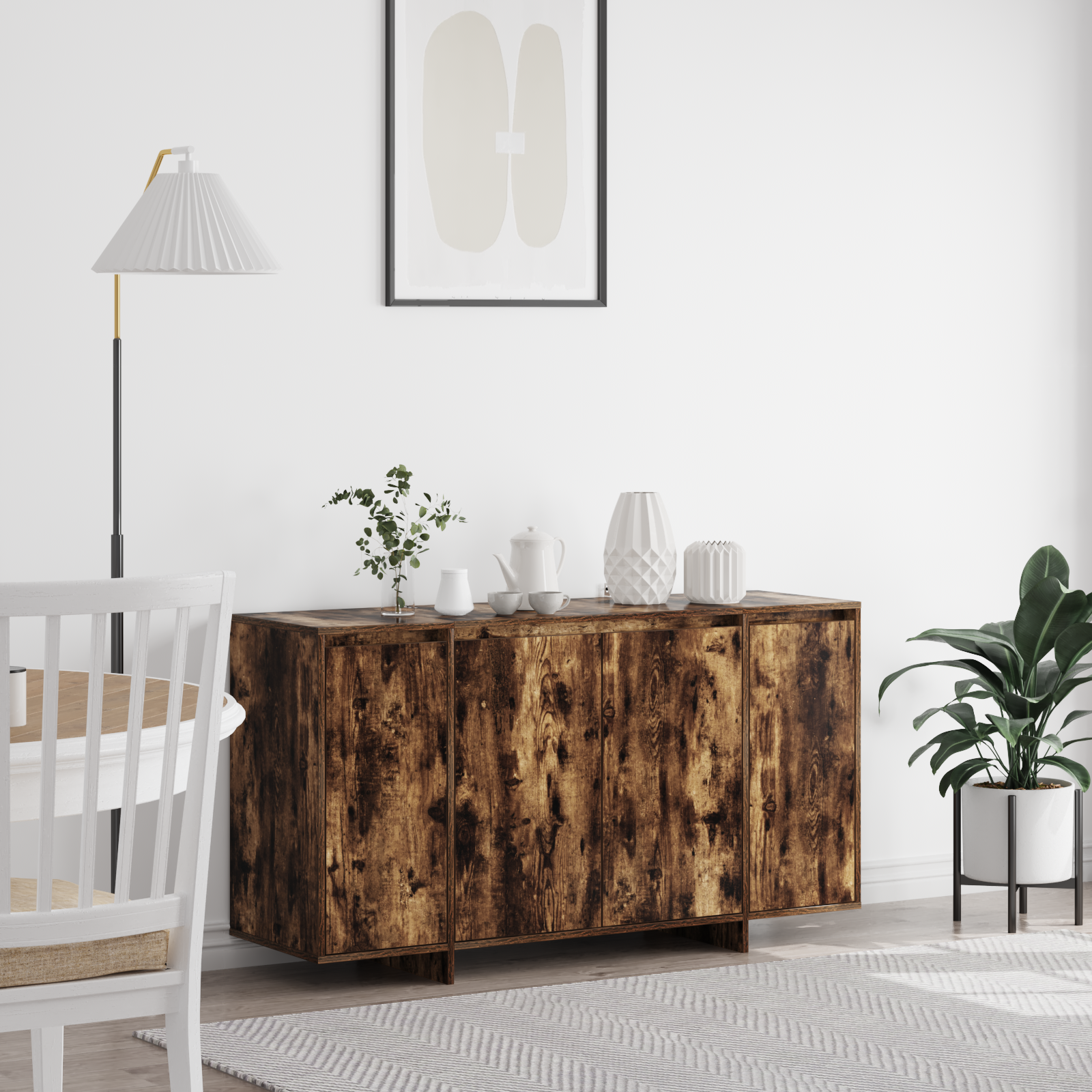 Smoked Oak Sideboard Smoked oak Wood 135 x 41 x 75 cm Storage