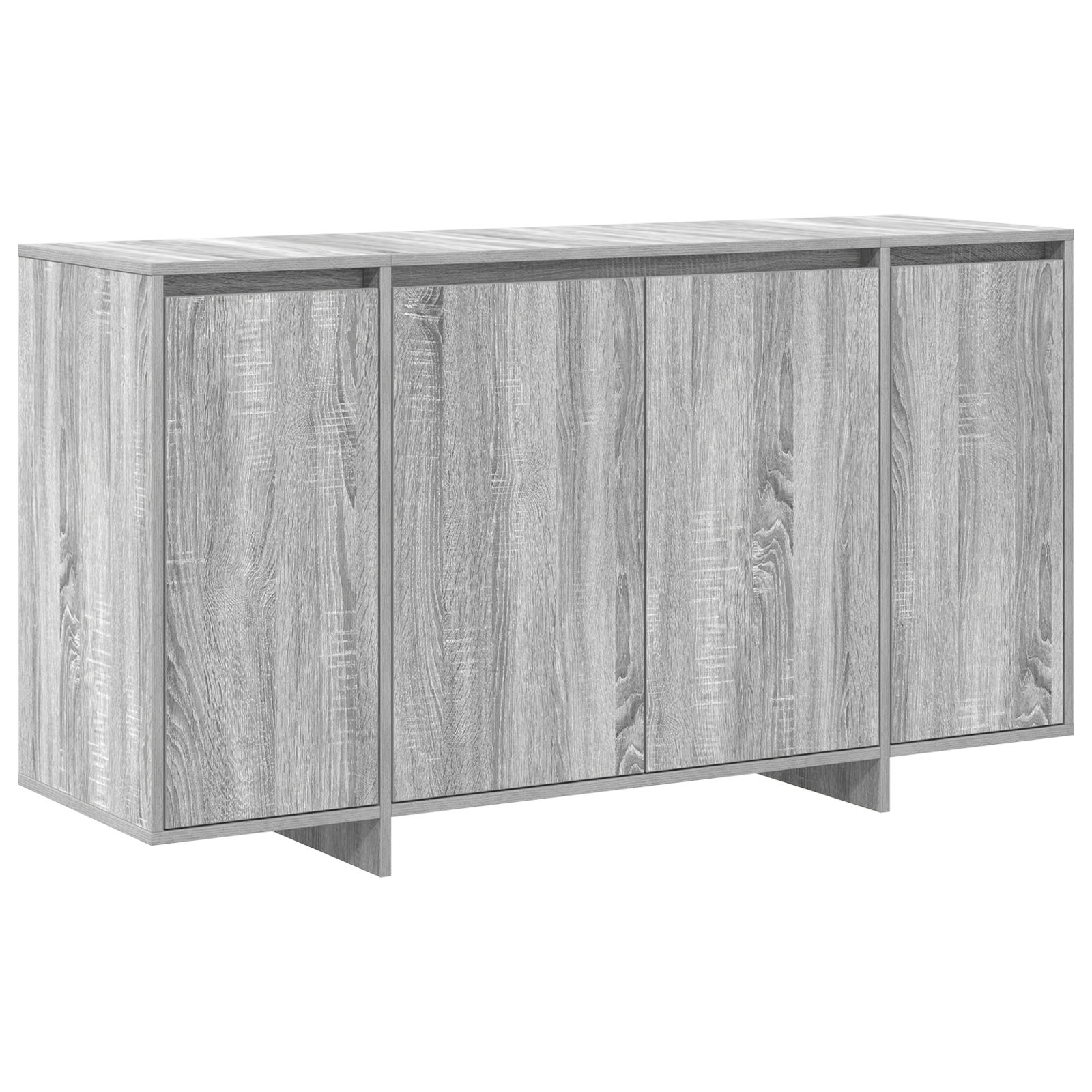 Grey Sideboard Grey sonoma Engineered wood 135 x 41 x 75 cm - Image 2