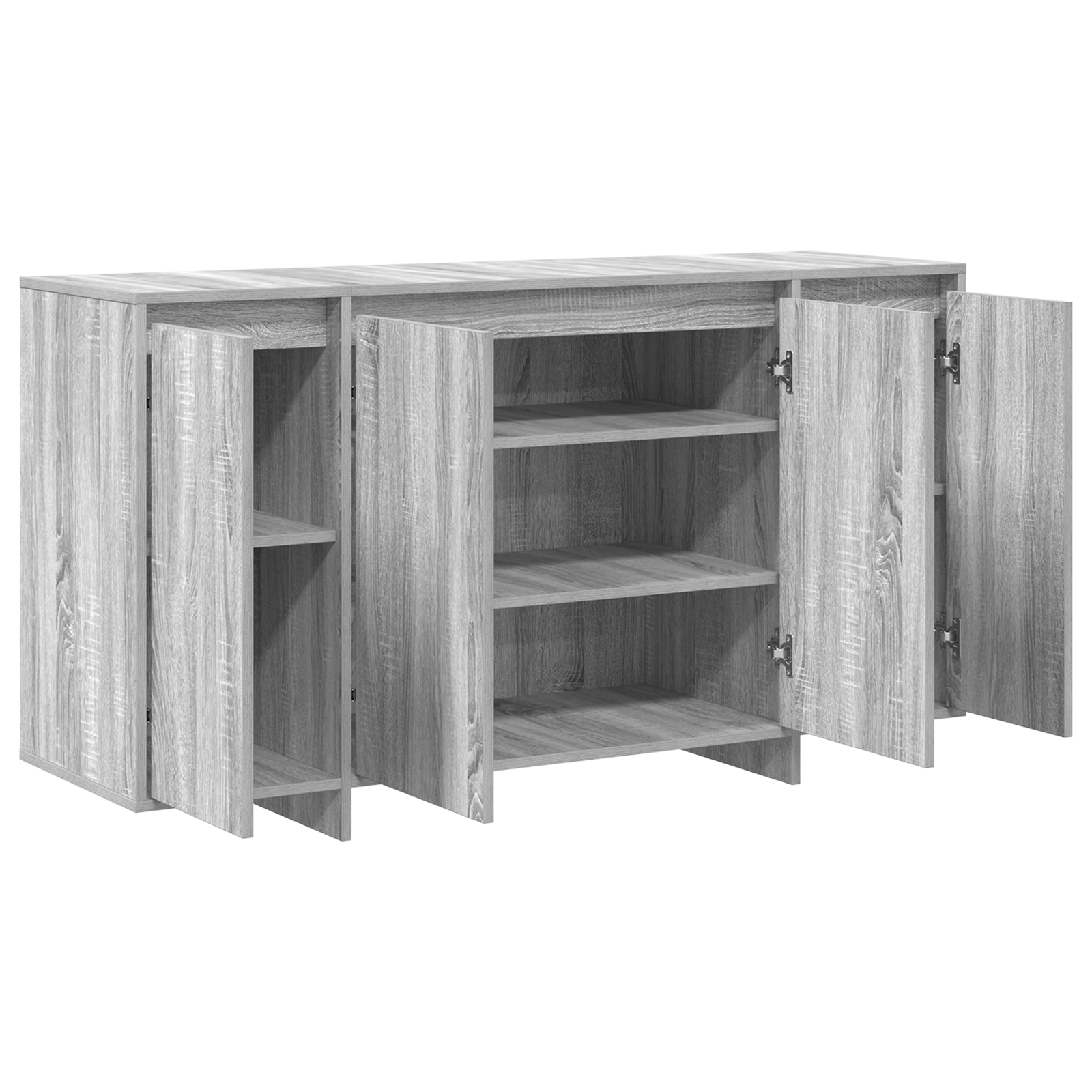 Grey Sideboard Grey sonoma Engineered wood 135 x 41 x 75 cm - Image 5