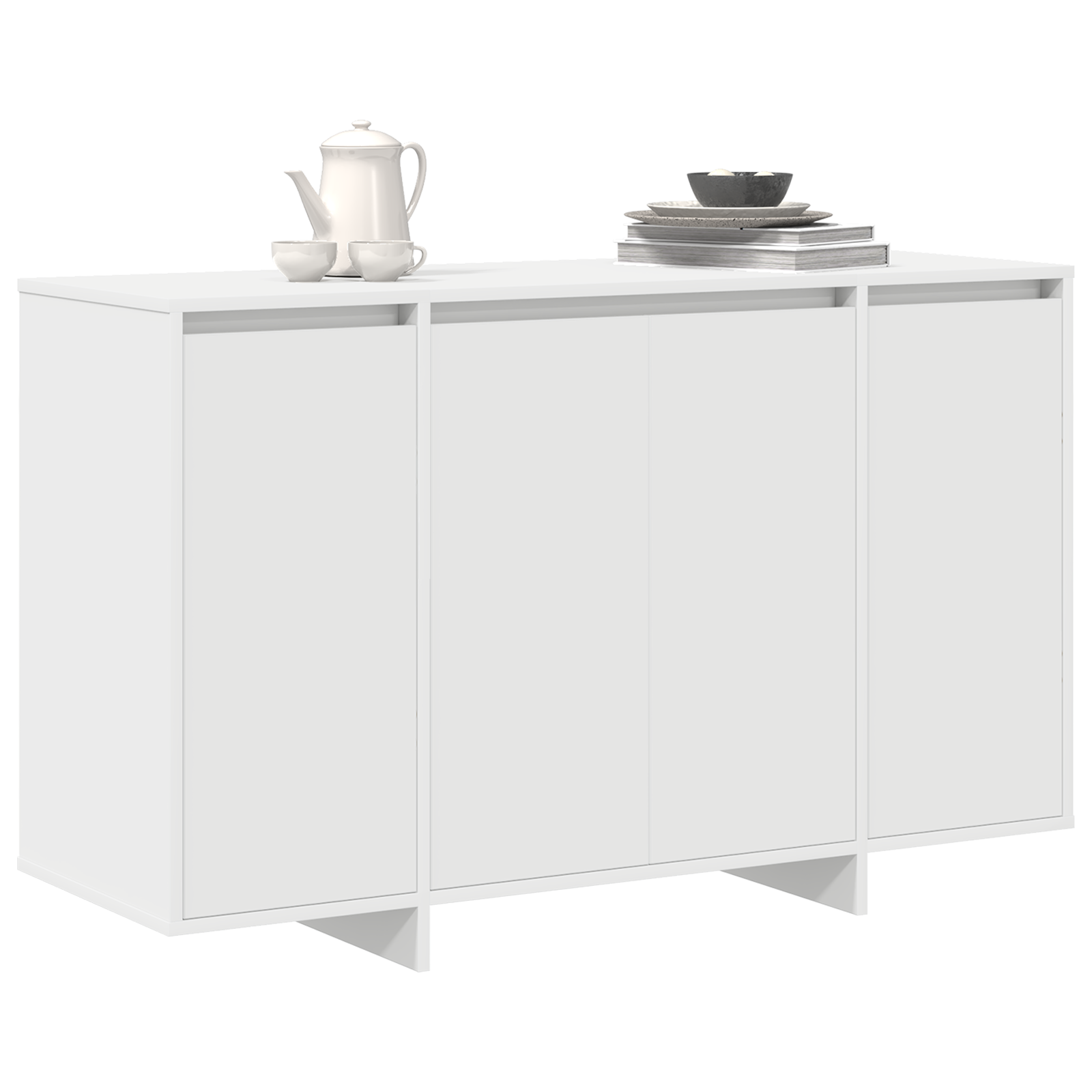 White Sideboard White Engineered Wood 120 x 41 x 75 cm - Image 3