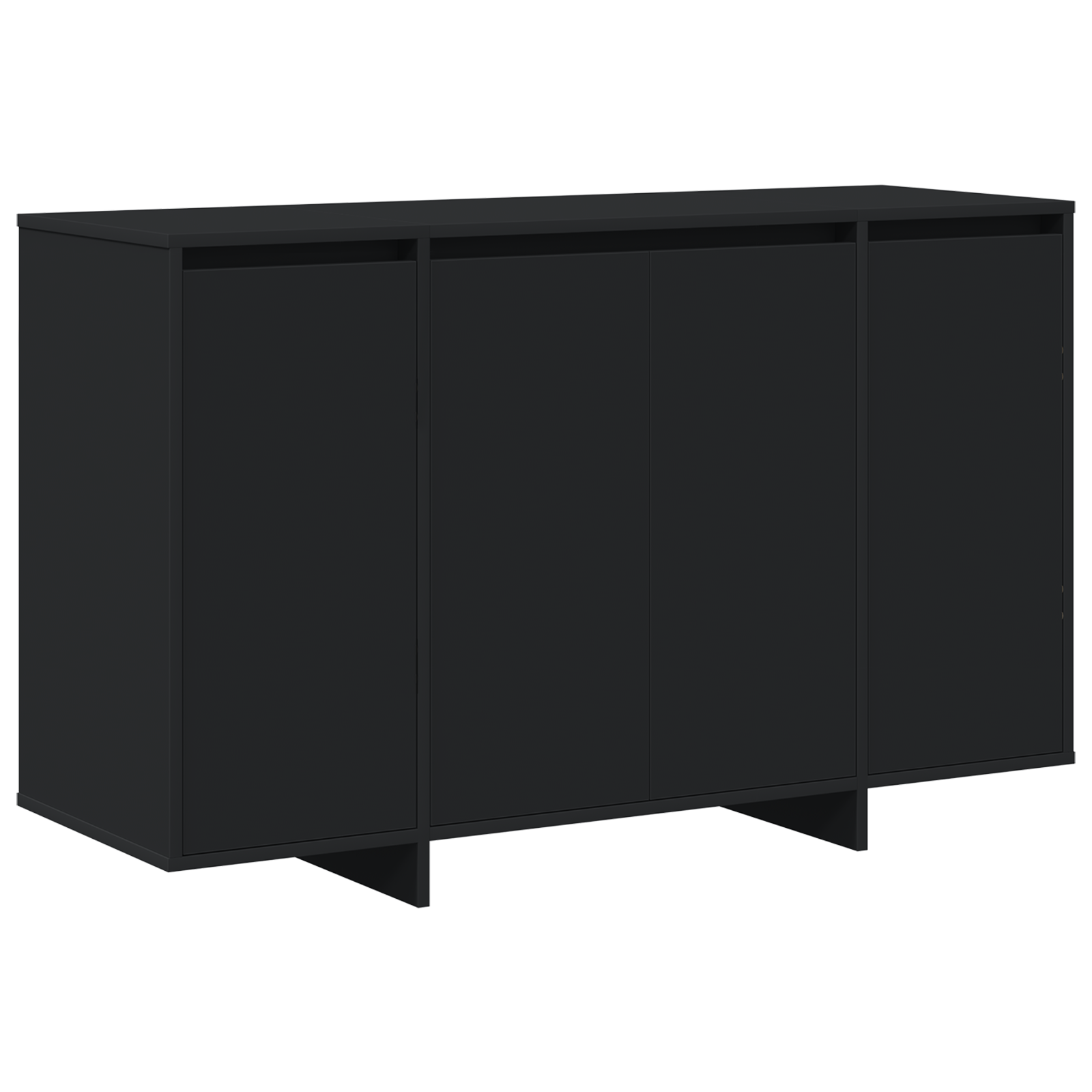 Black Sideboard Black Engineered wood 120 x 41 x 75 cm - Image 2
