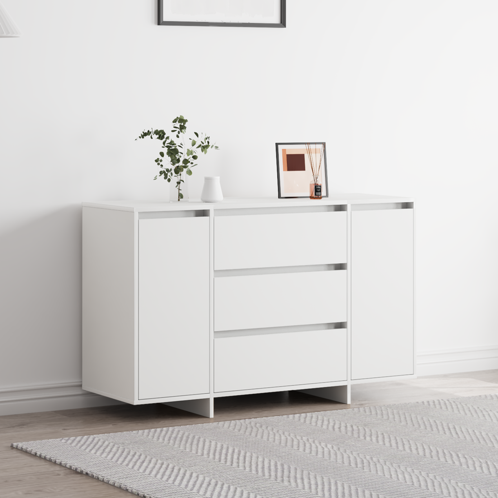 Thumbnail - vidaXL Sideboard Weiß 120x41x75 cm Holzwerkstoff