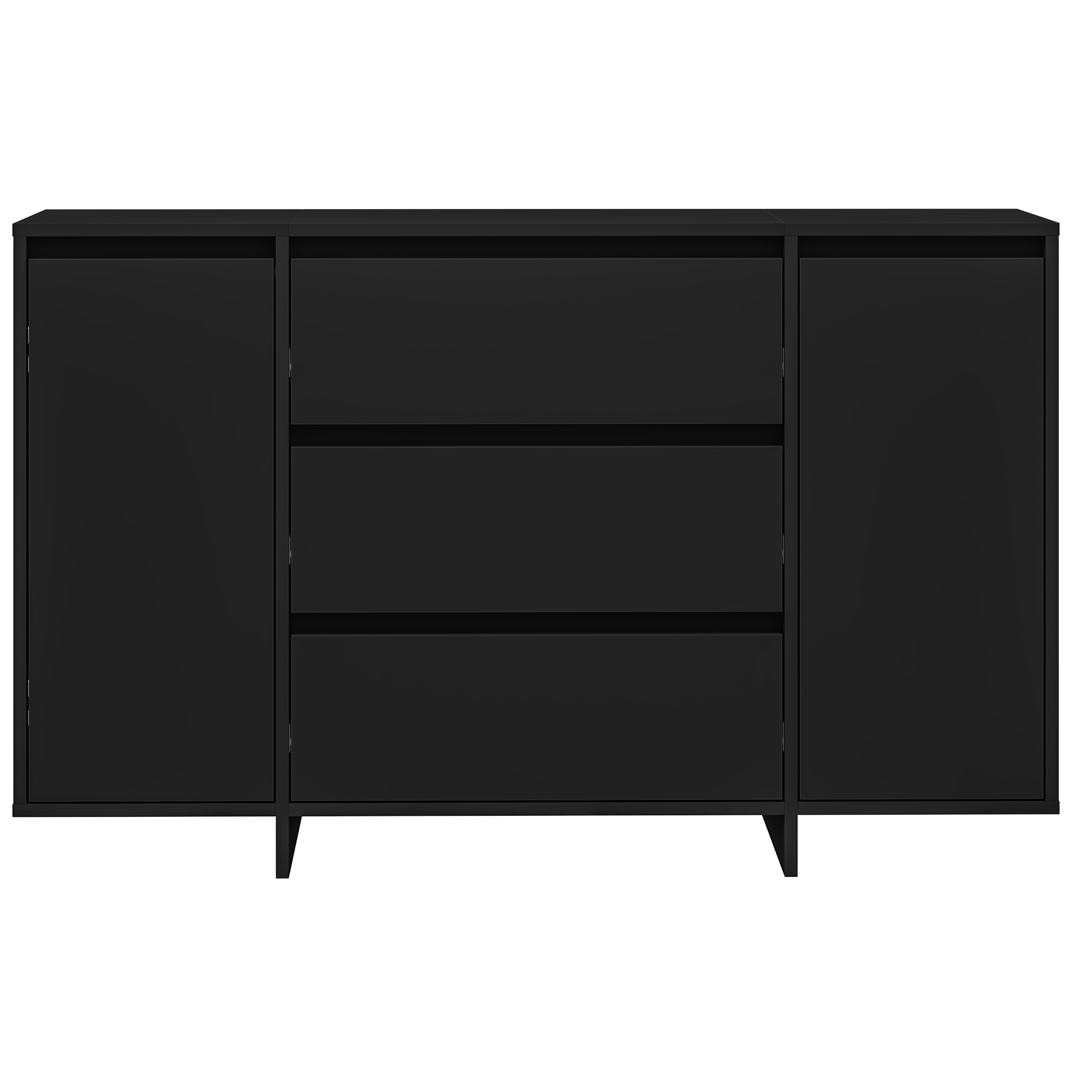 Sideboard Black 120x41x75 cm Engineered Wood - Image 6