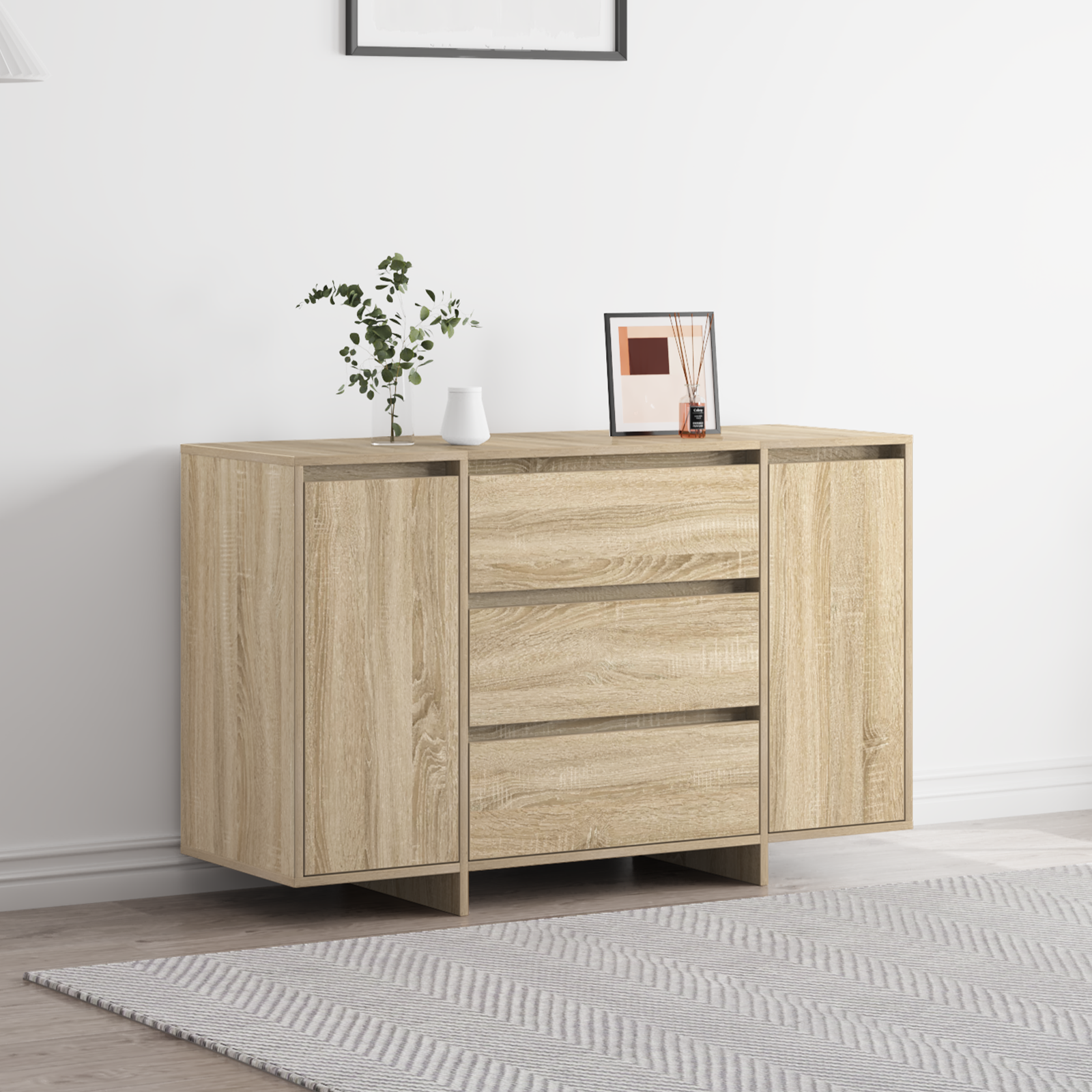 Sideboard Sonoma Oak 120x41x75 cm Engineered Wood