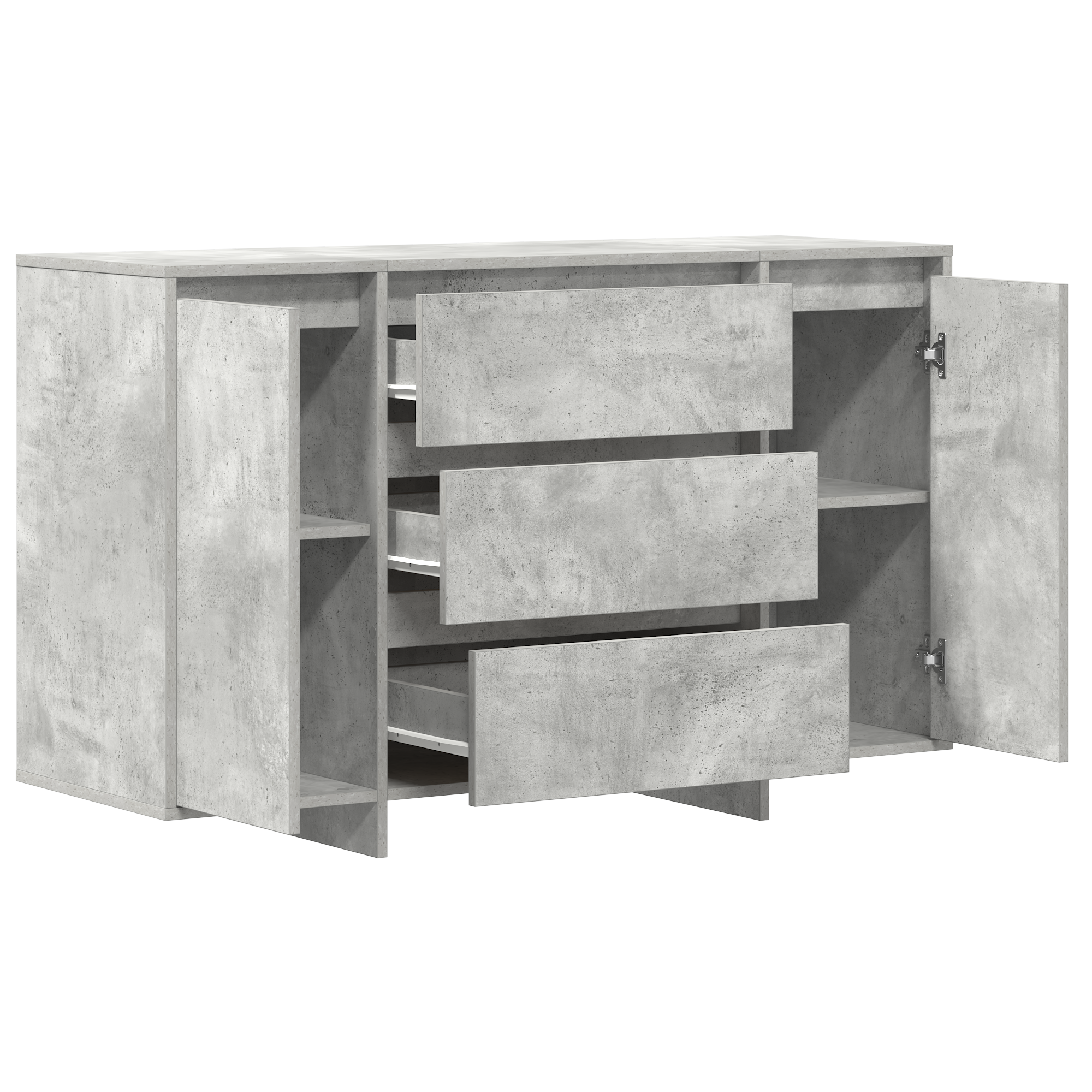 Sideboard Concrete Grey 120x41x75 cm Engineered Wood - Image 5