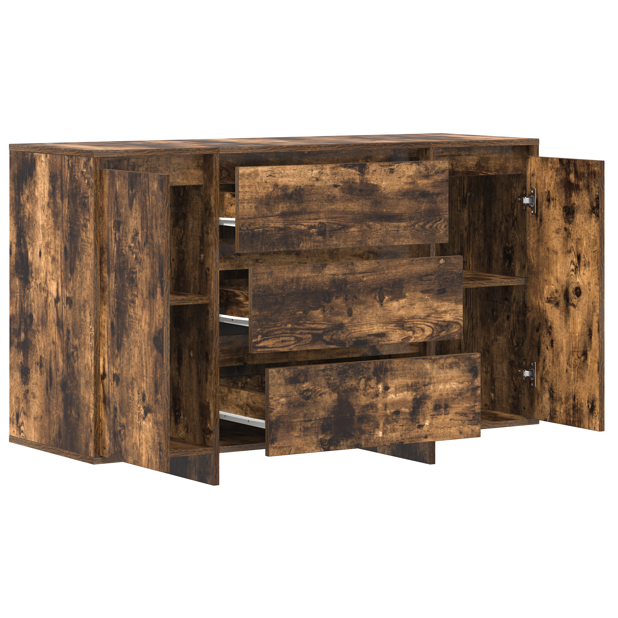 Sideboard Smoked Oak 120x41x75 cm Engineered Wood - Image 5